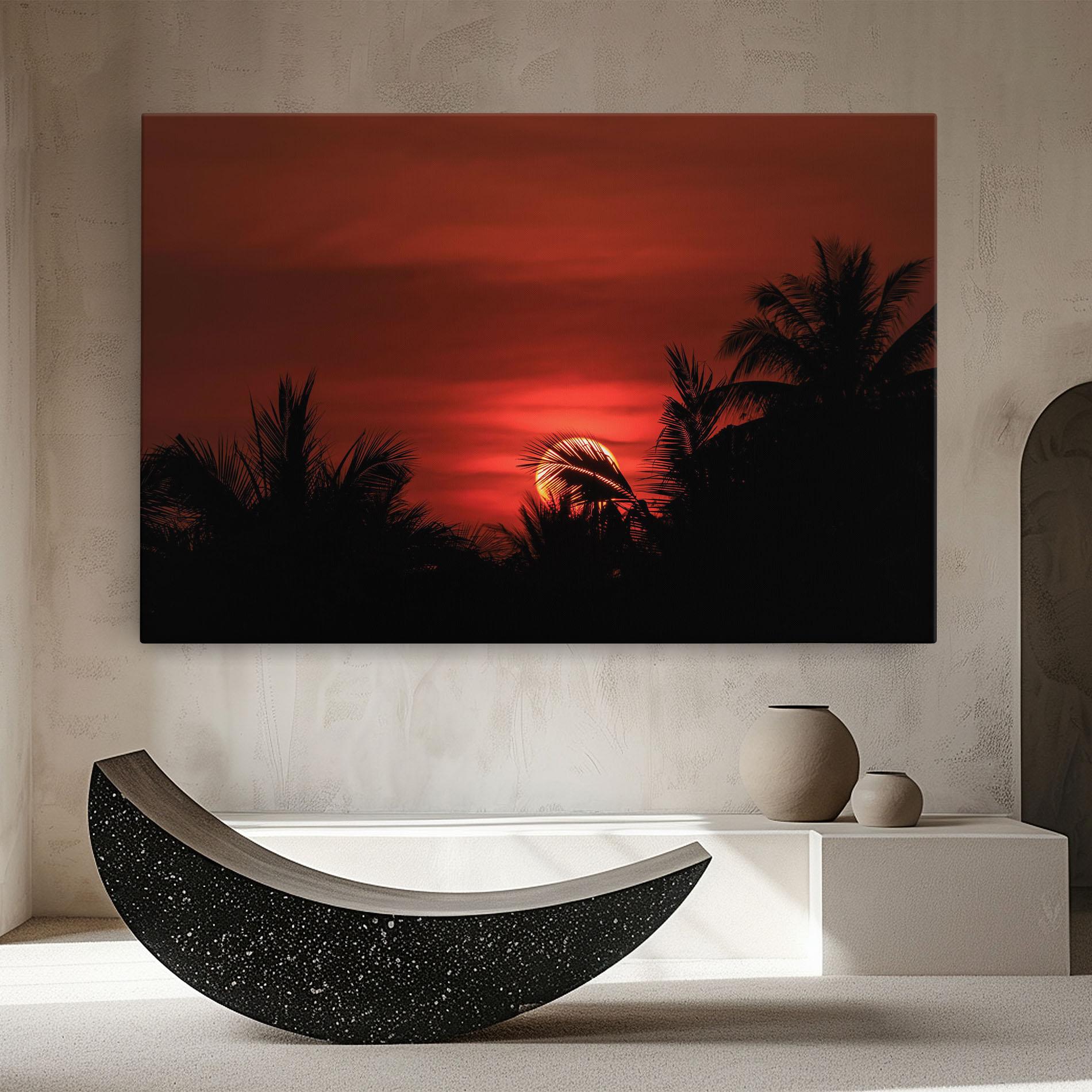 Tablou Canvas Coconuts Tree Sunset mockup 8