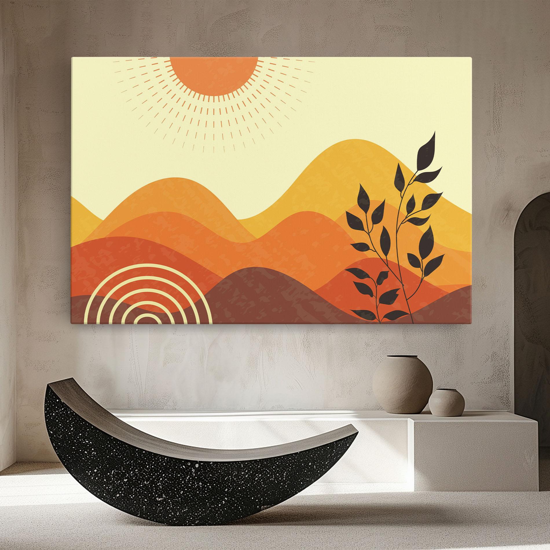 Tablou Canvas Minimalist Sunset Art mockup 8