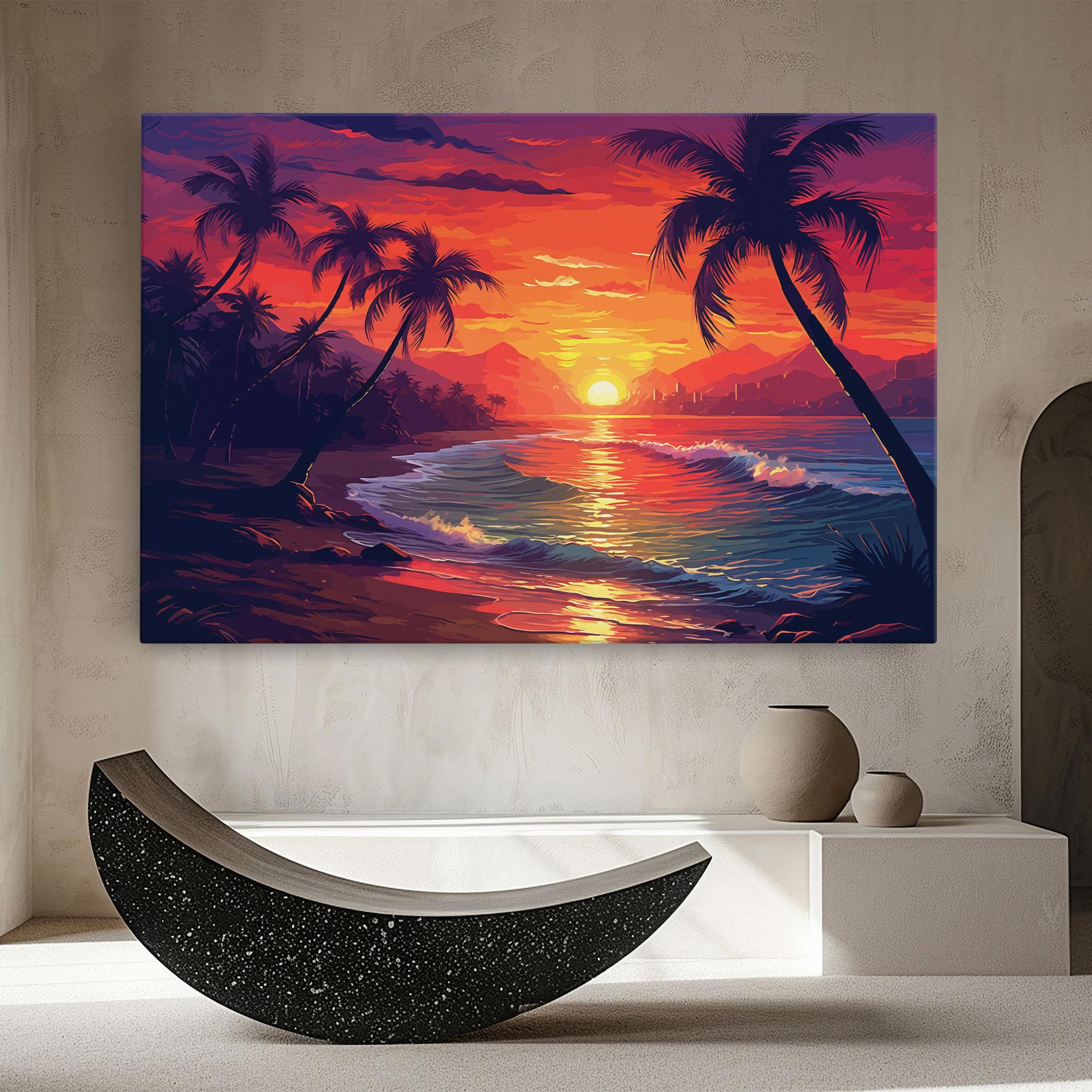 Tablou Canvas Purple Orange Sunlight mockup 8