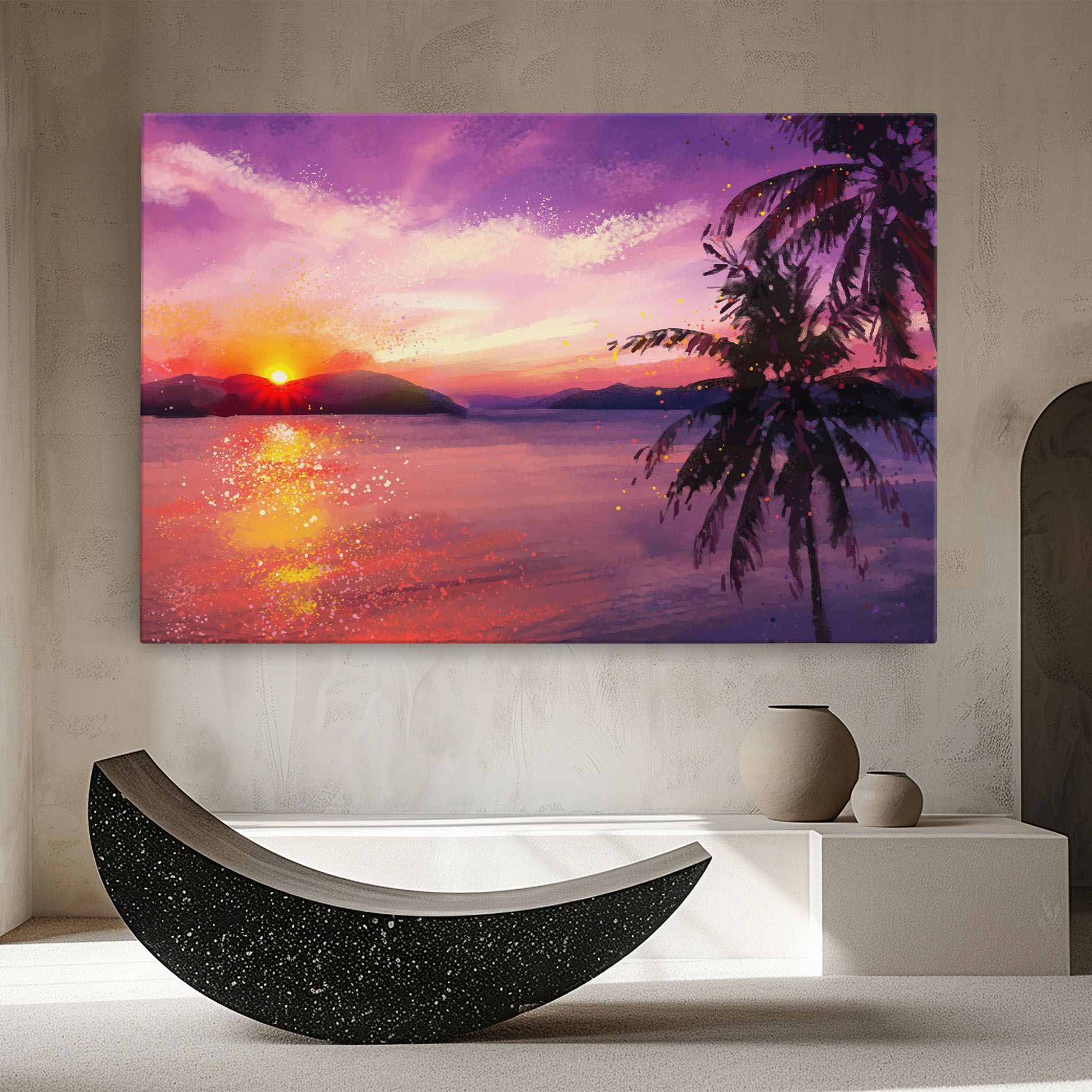 Purple Sunrise Art mockup 8