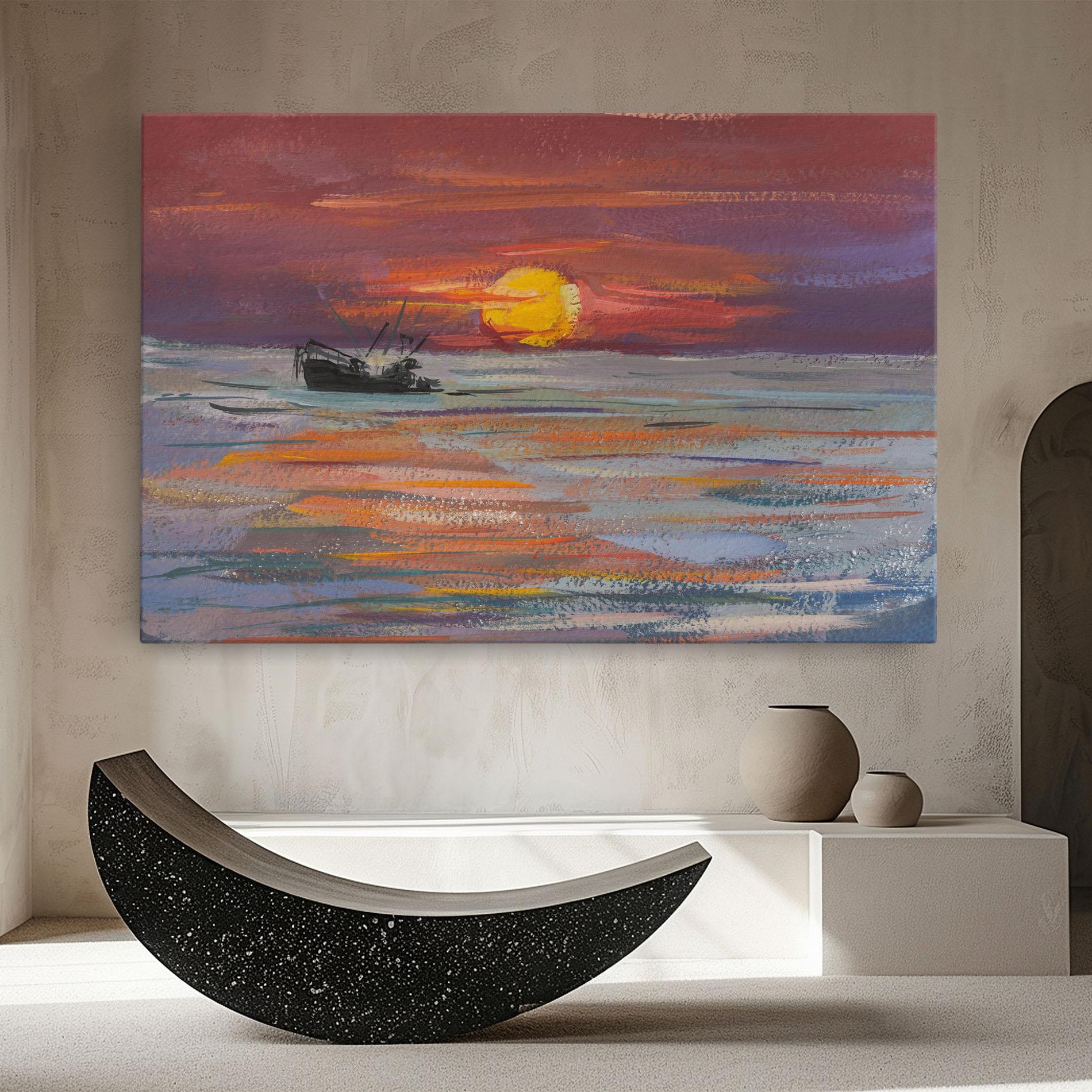 Tablou Canvas Sea Ship Painting mockup 8