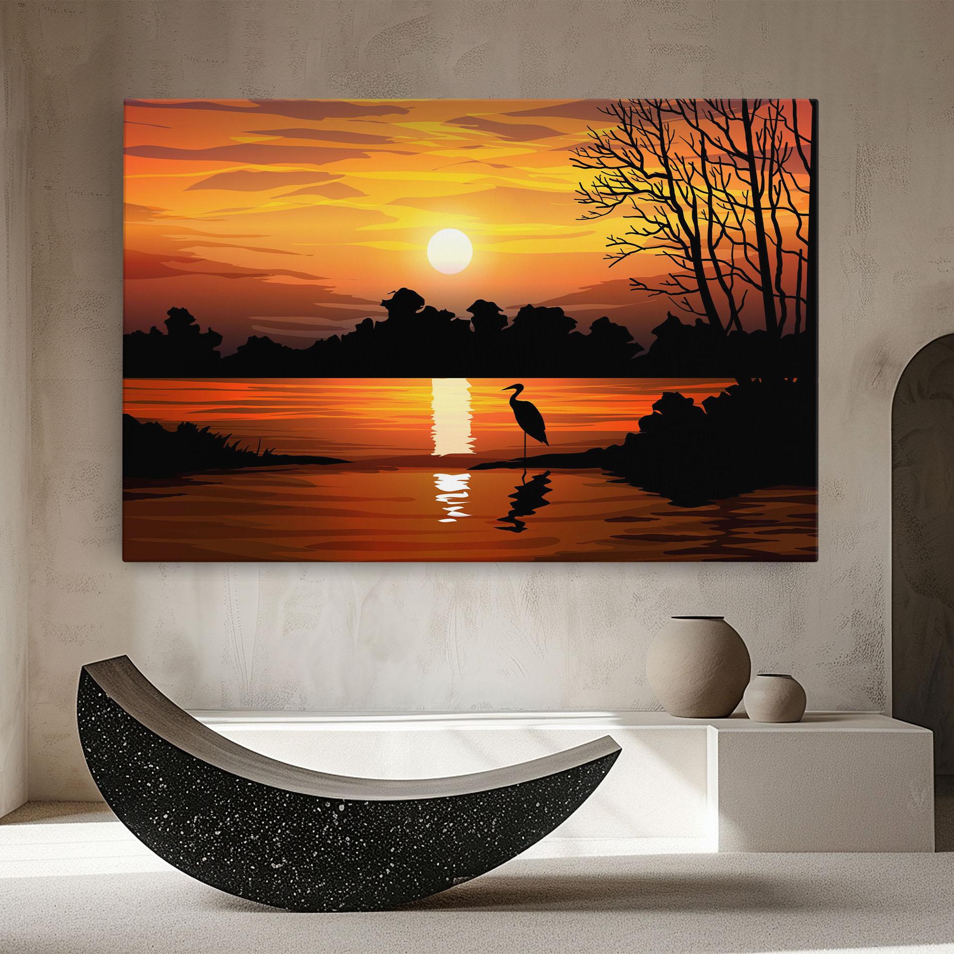 Tablou Canvas Sunset Land mockup 8