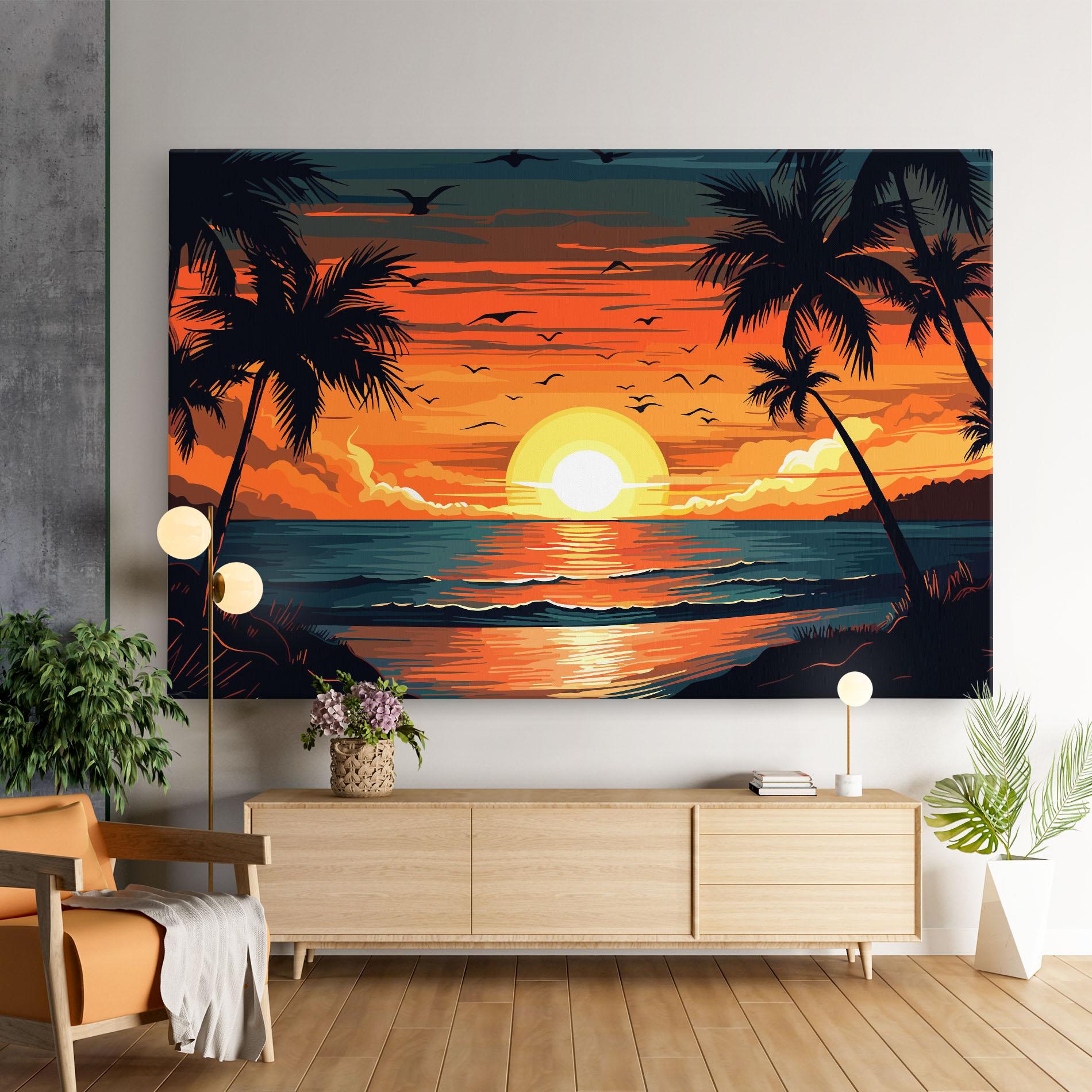 Tablou Canvas Amazing Sunset View mockup 9