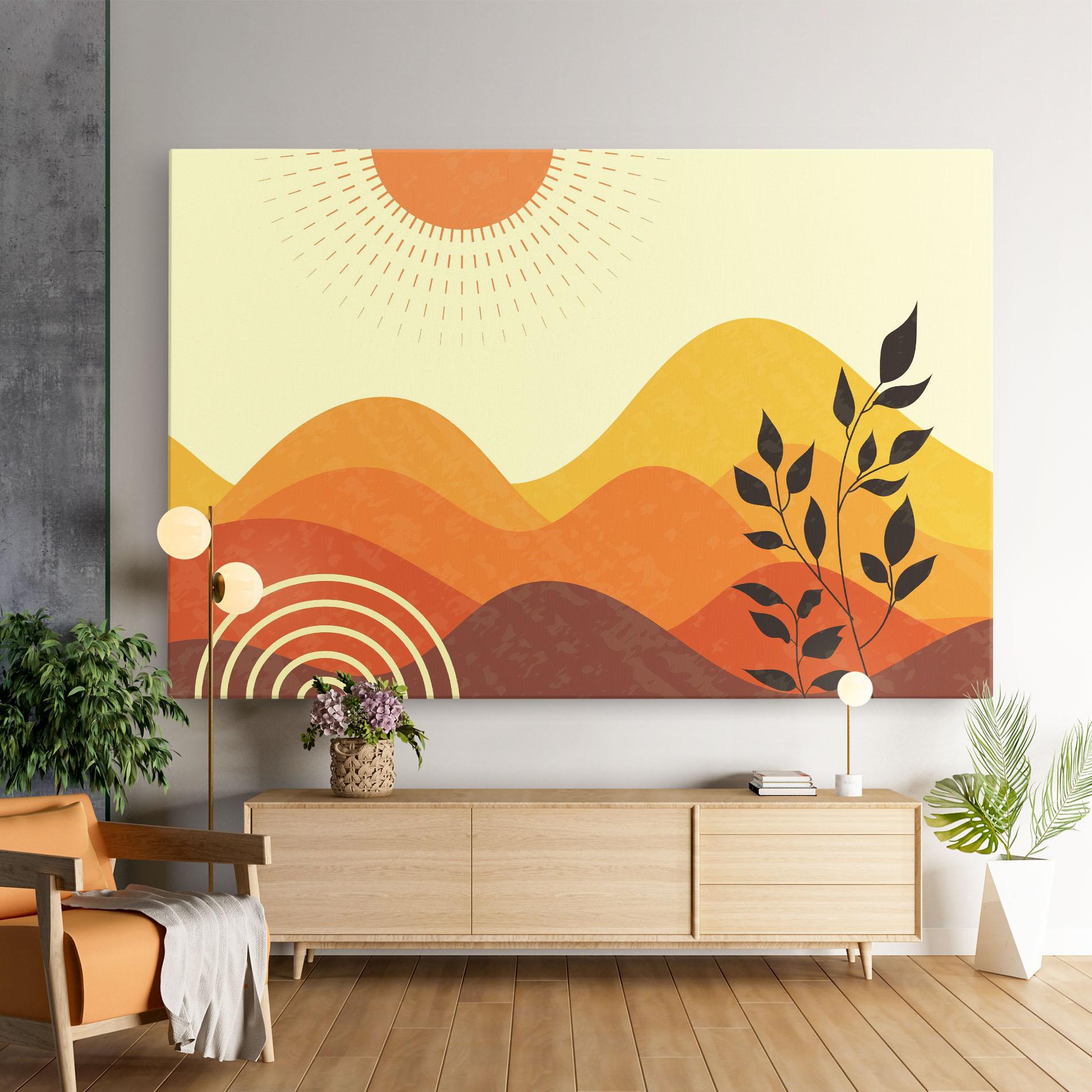Tablou Canvas Minimalist Sunset Art mockup 9