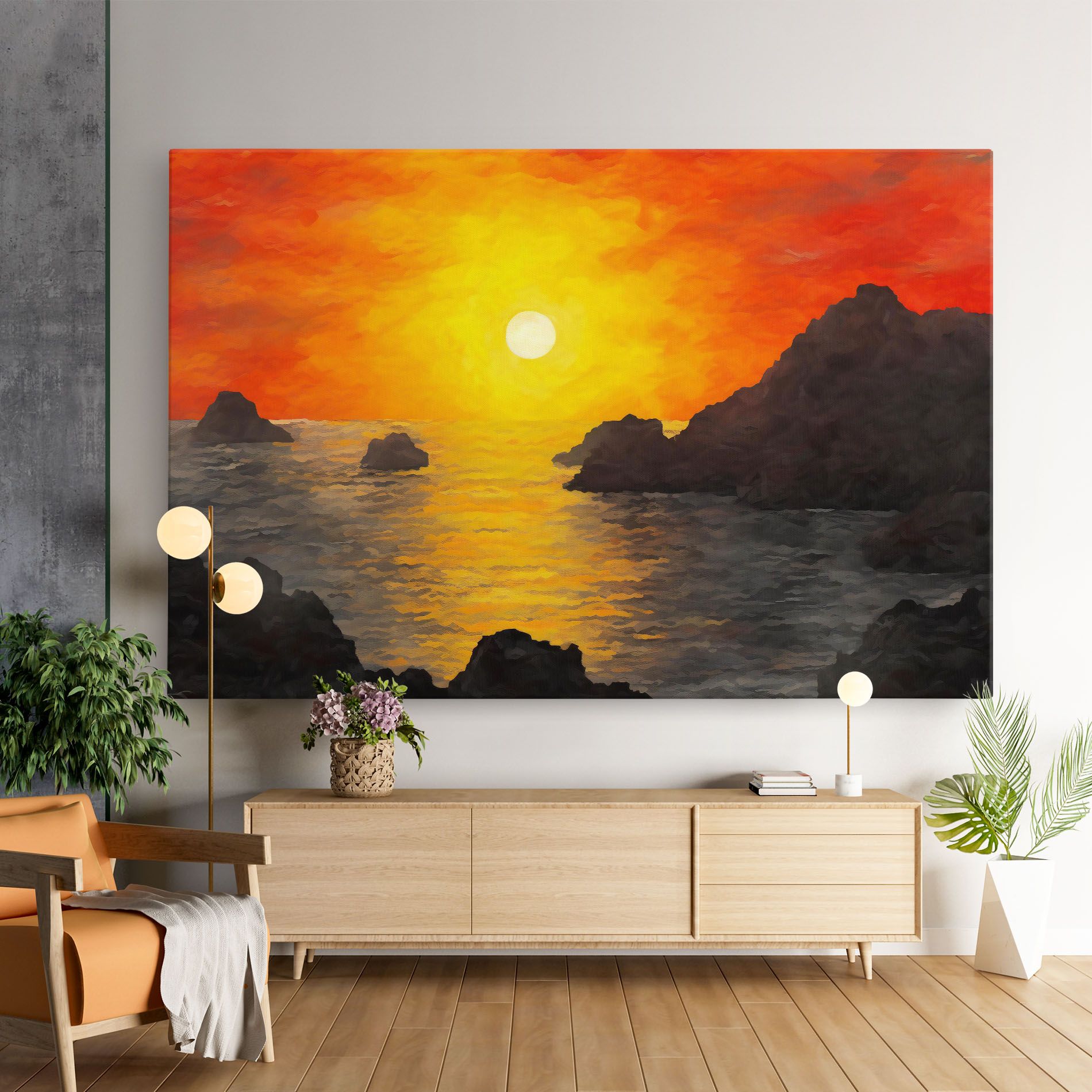 Mountains Rocks Painting mockup 9