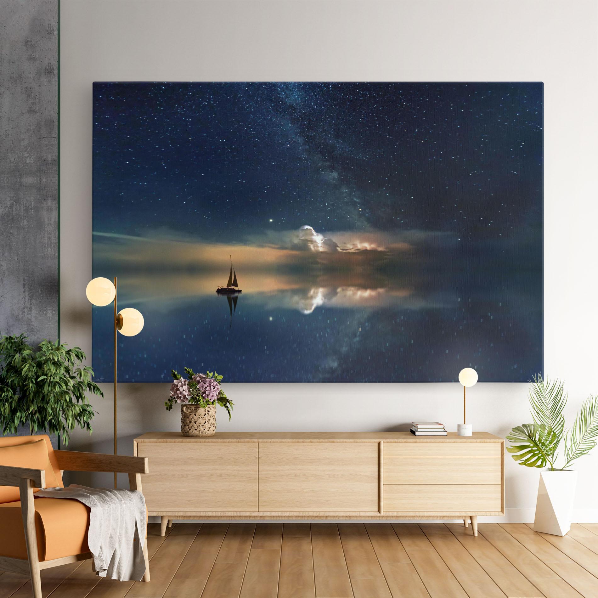 Tablou Canvas Sky Boat mockup 9