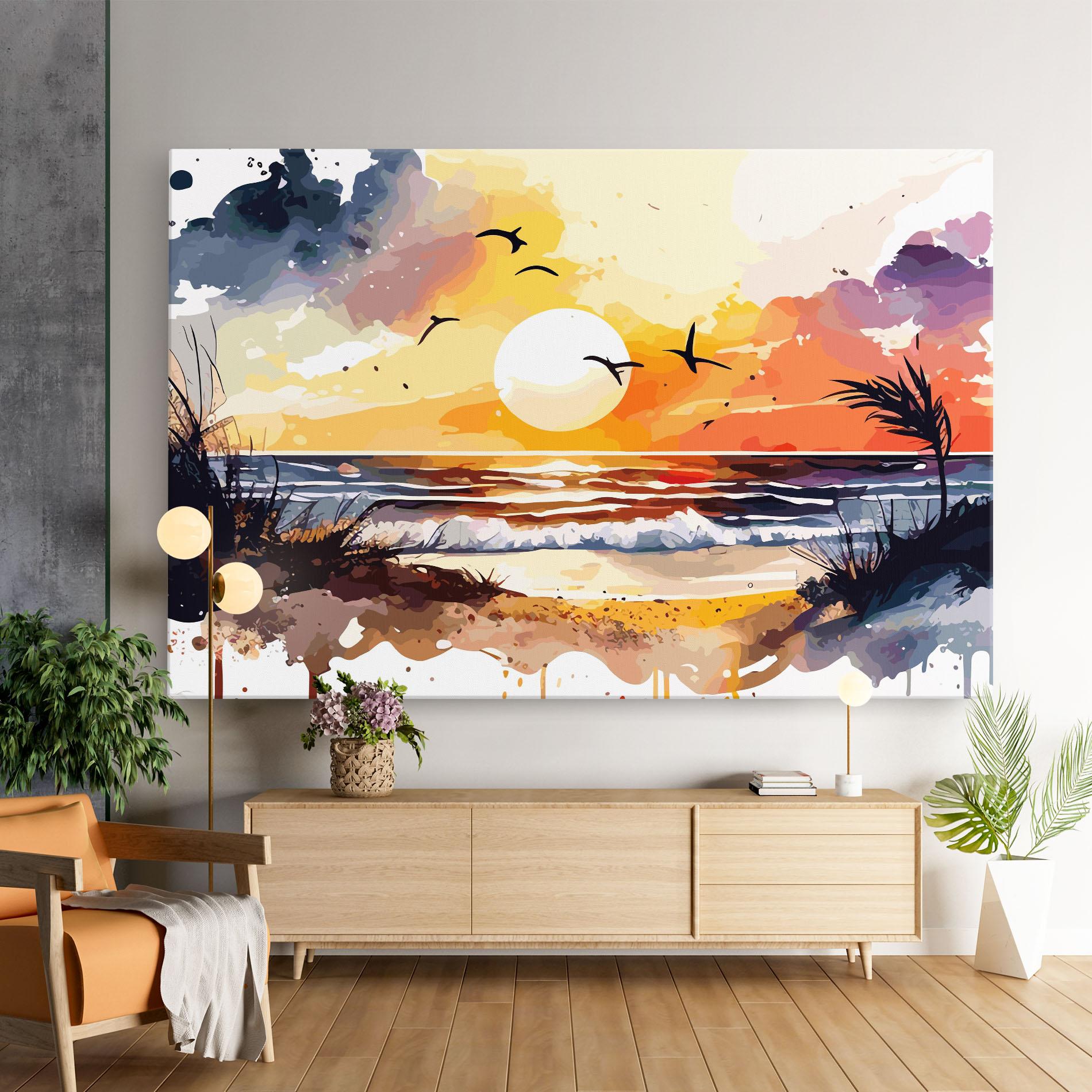 Tablou Canvas Sunset Art View mockup 9