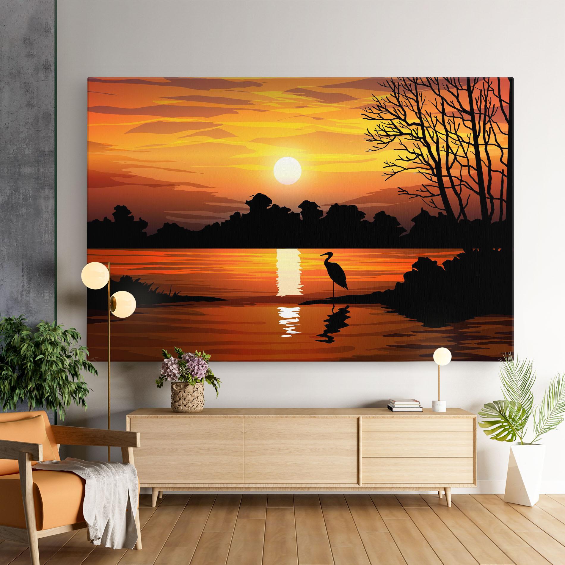 Tablou Canvas Sunset Land mockup 9
