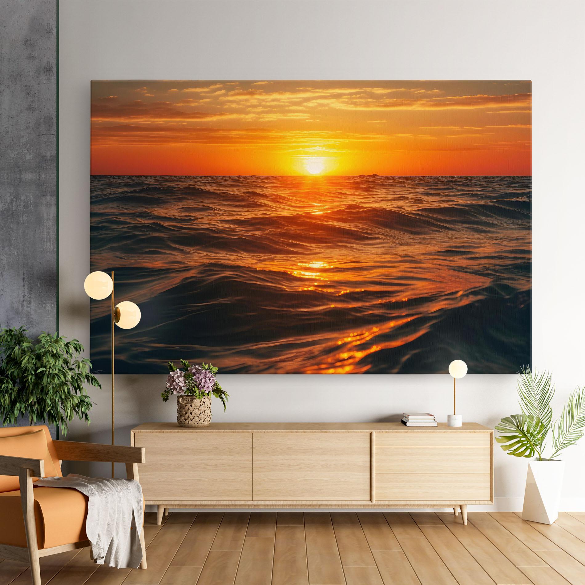 Tablou Canvas Waves During Sunset mockup 9