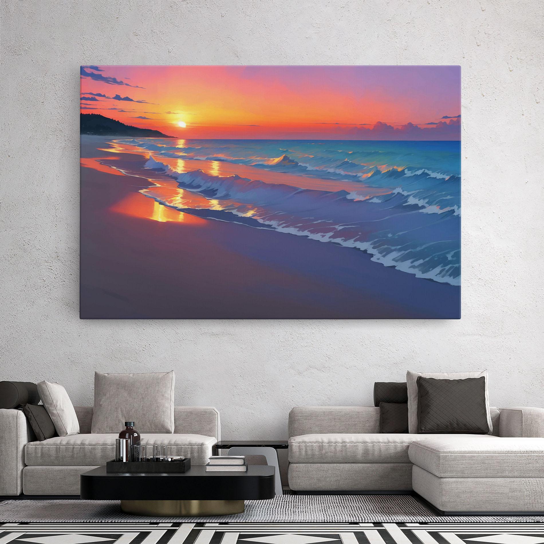 Tablou Canvas Dreamy Beach Sunset mockup 2