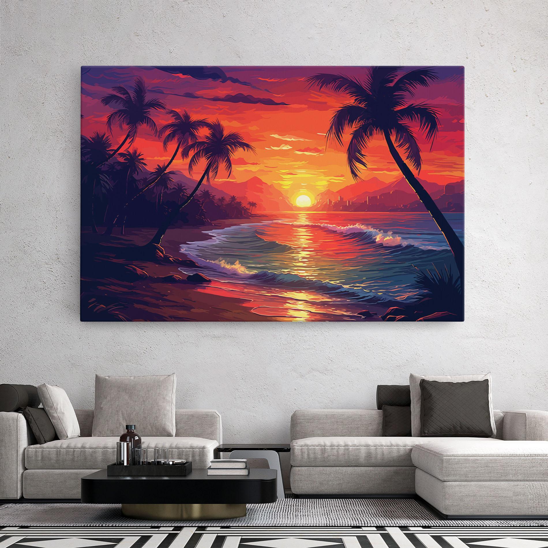 Tablou Canvas Purple Orange Sunlight mockup 2