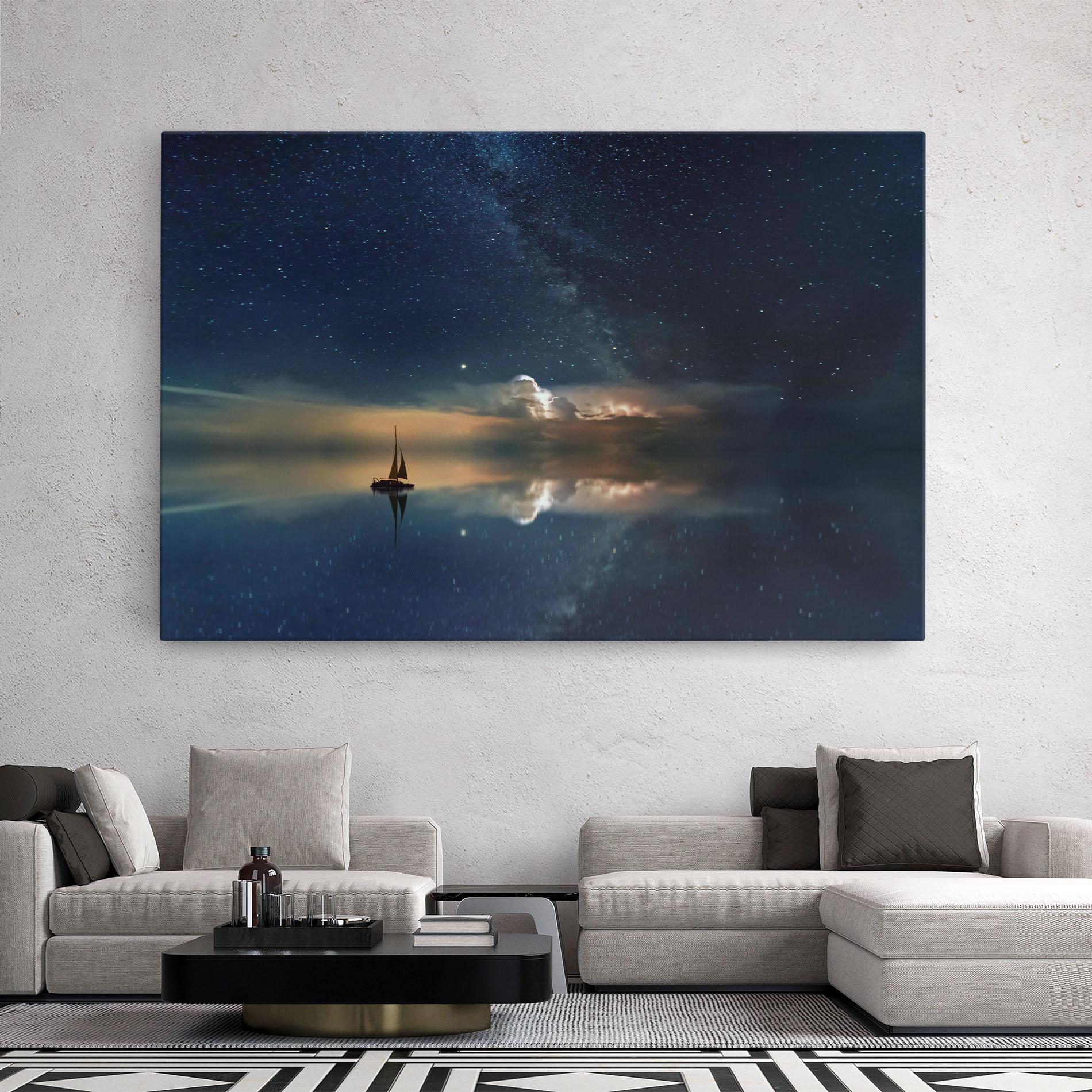 Tablou Canvas Sky Boat mockup 2