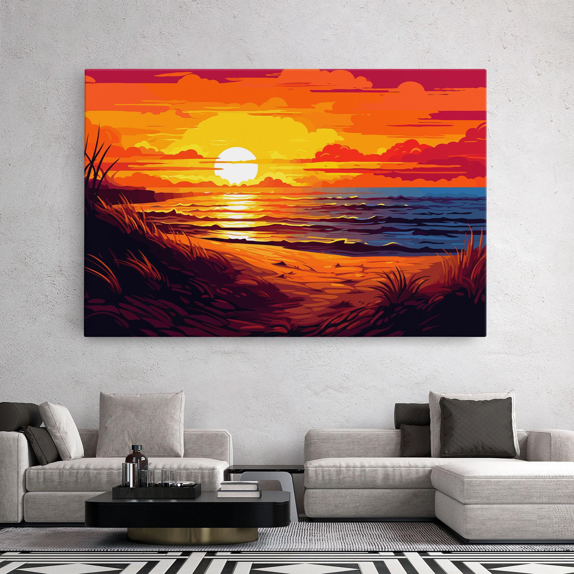 Tablou Canvas Strong Orange Sunset mockup 2