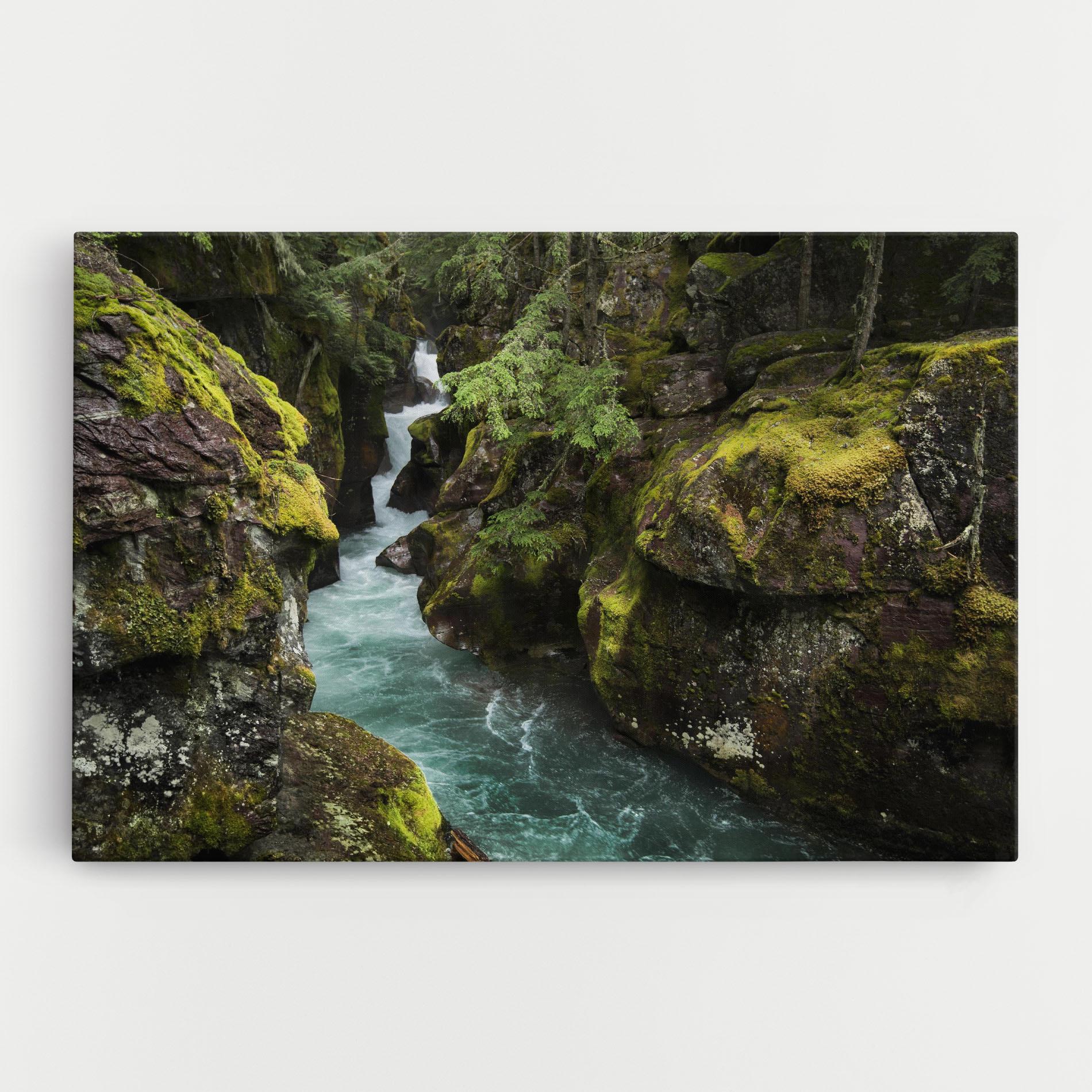 Tablou Canvas Blue Majestic Waterfall mockup 0