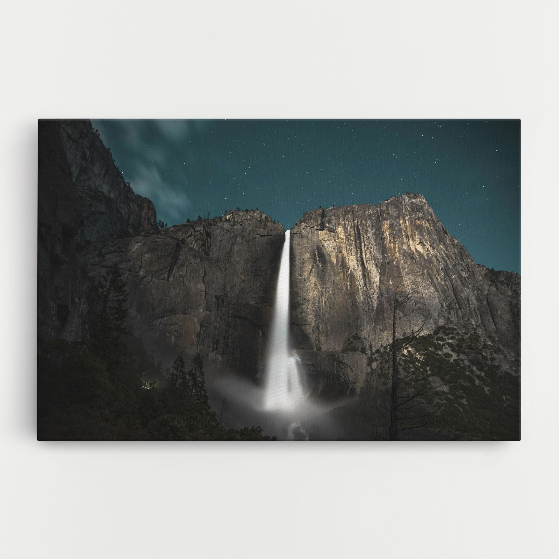 Dark Blue Sky Waterfall mockup 0