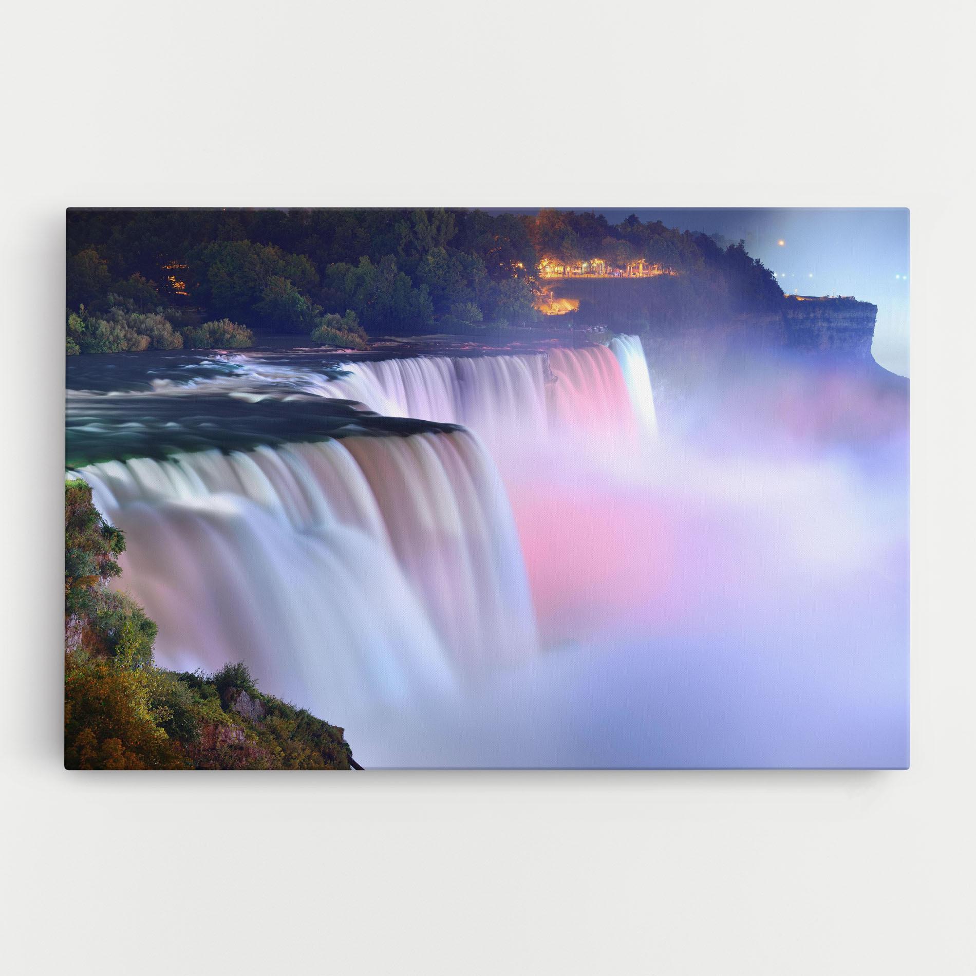 Tablou Canvas Dreamy Purple Waterfall mockup 0