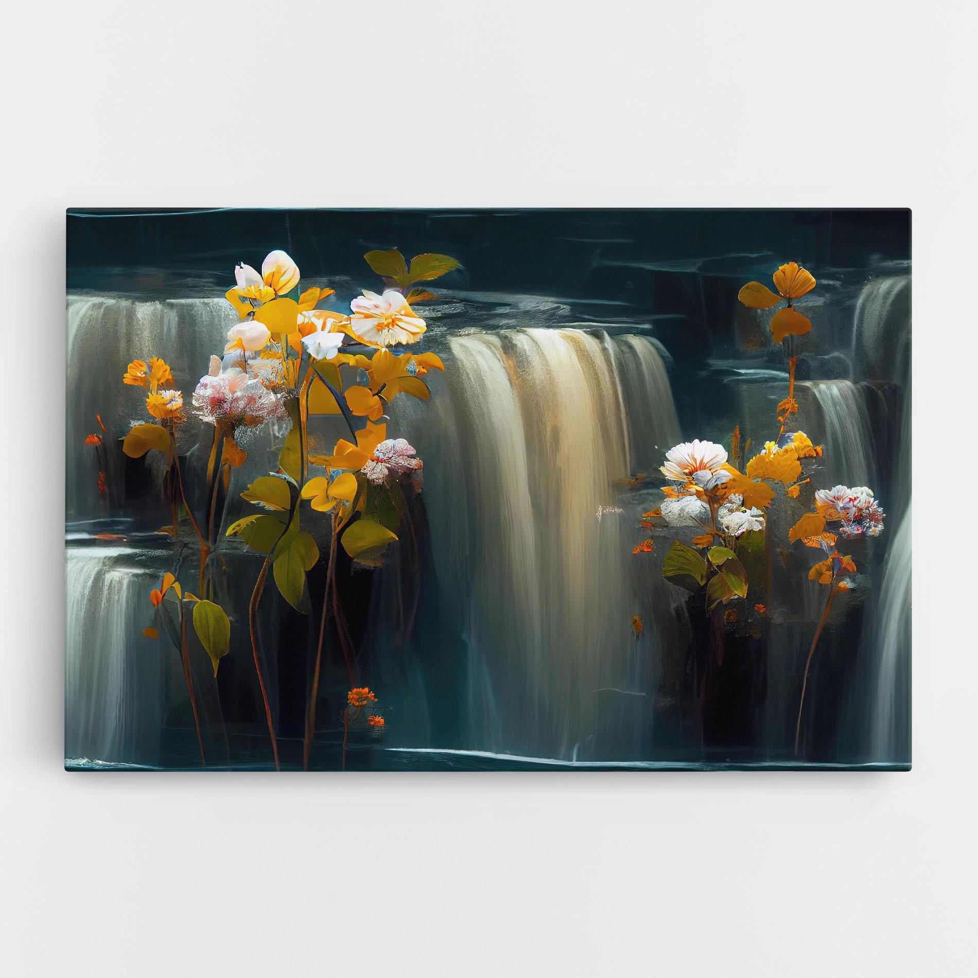 Tablou Canvas Flowers Waterfall mockup 0