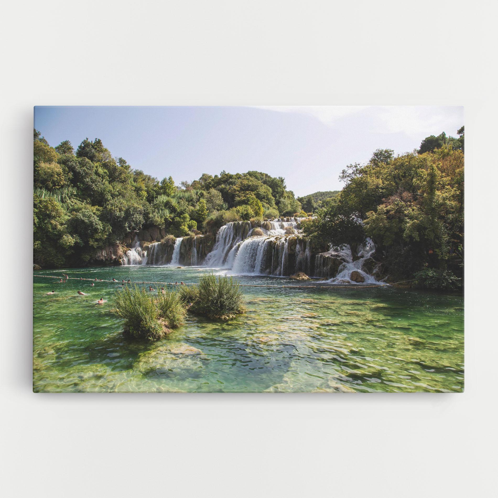 Tablou Canvas Green Waterfall mockup 0