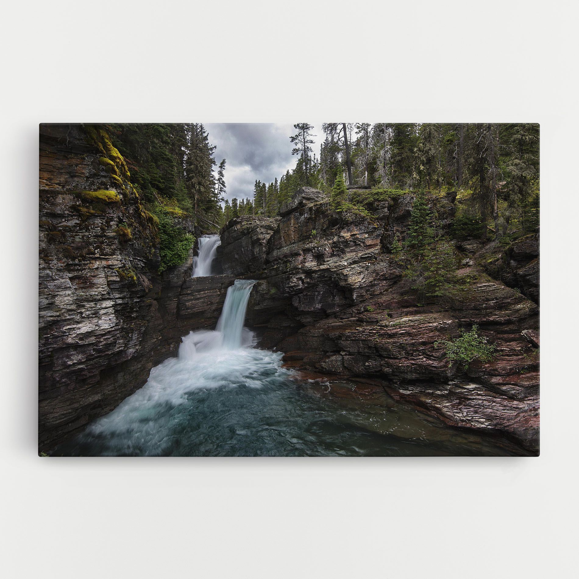 Majestic Forest Waterfall mockup 0