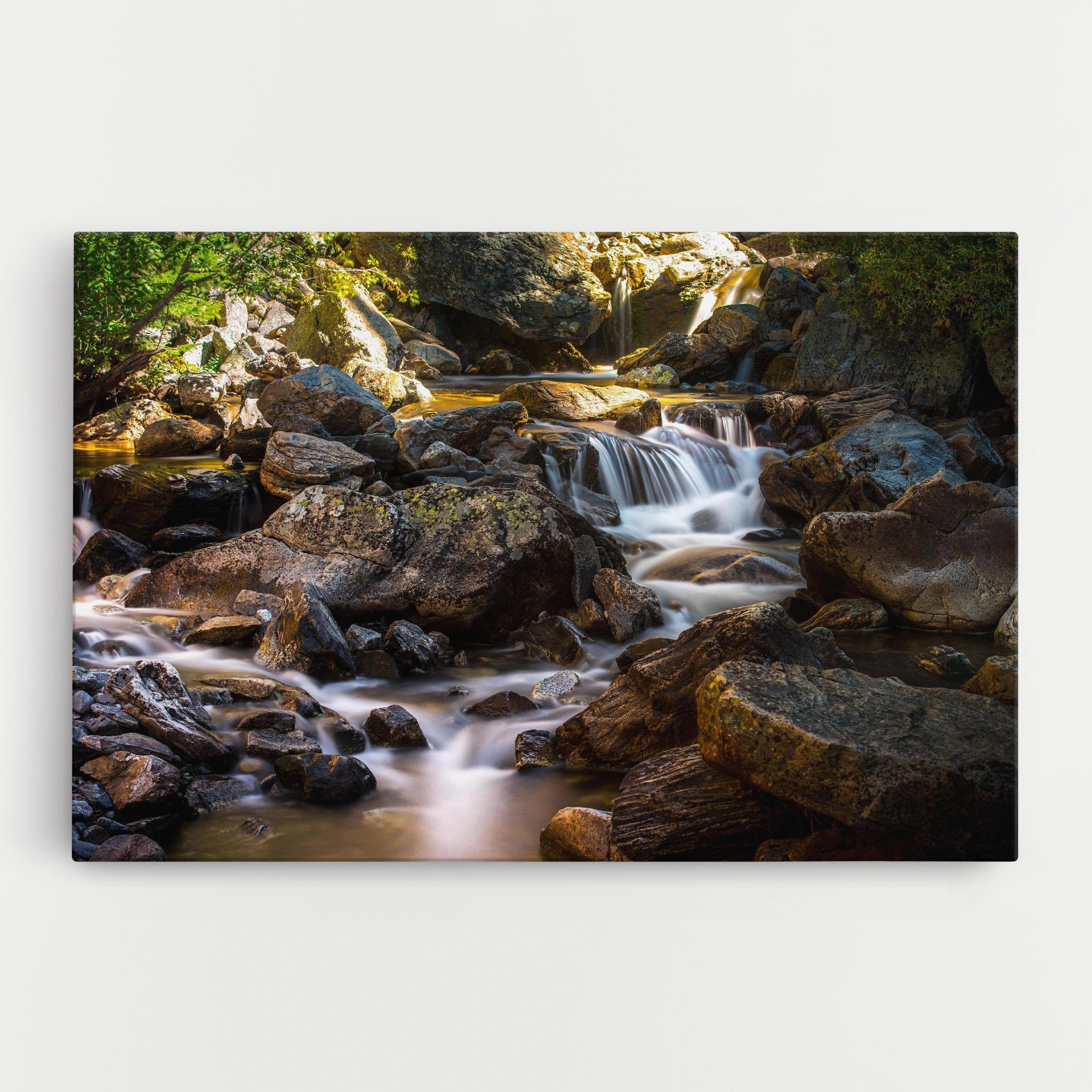 Tablou Canvas Nature Rocks Waterfall mockup 0