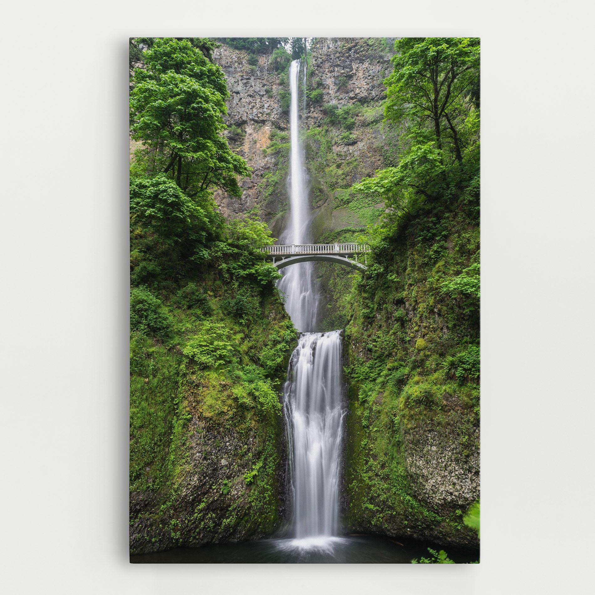 Tablou Canvas Green Leaves Bridge View mockup 0