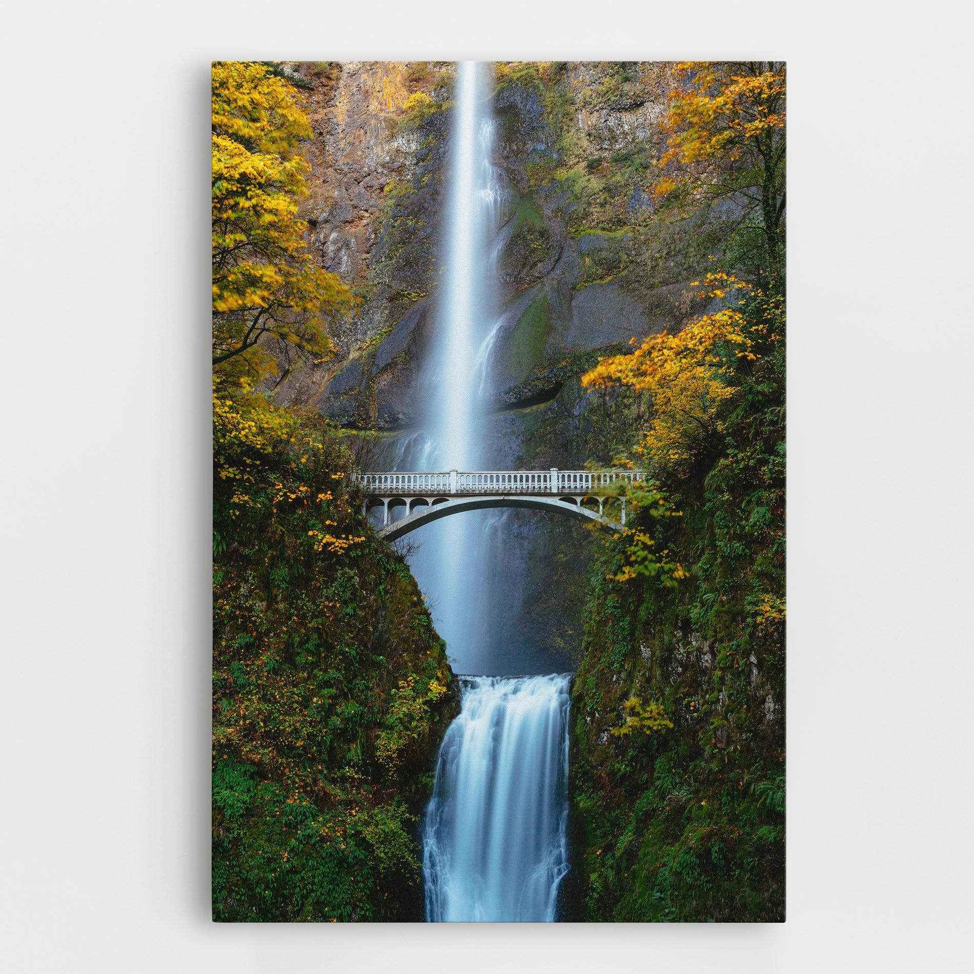 Tablou Canvas Yellow Leaves Bridge mockup 0