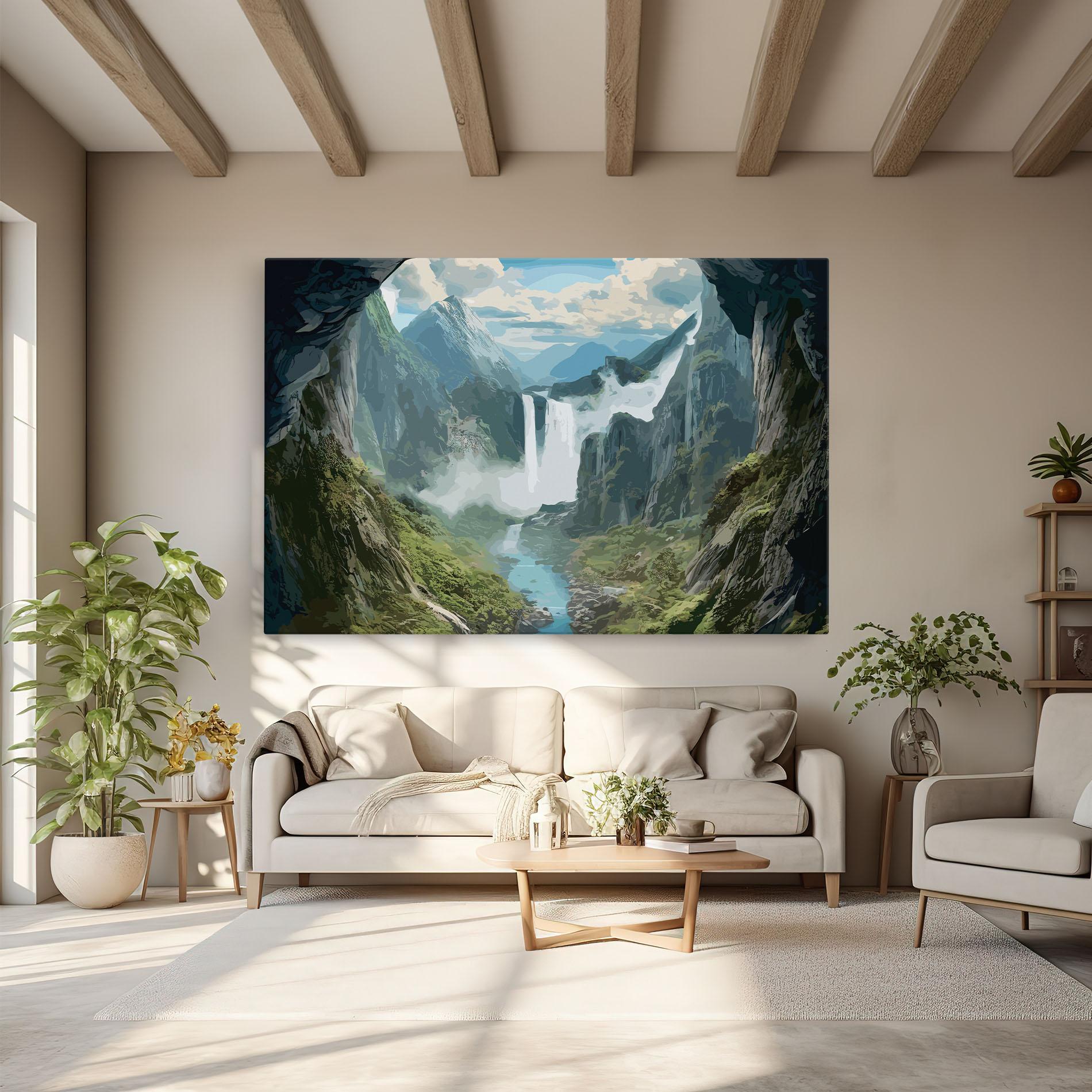 Tablou Canvas Amazing Waterfall mockup 6