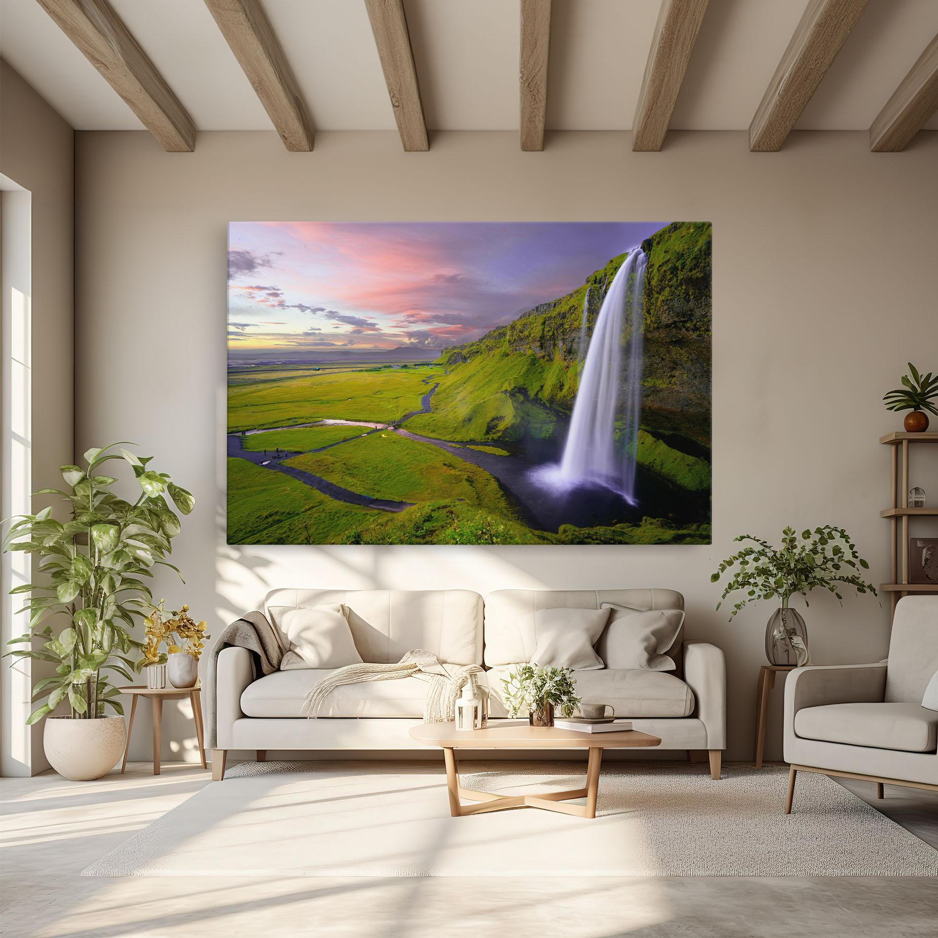 Tablou Canvas Pink Wky Waterfall mockup 6