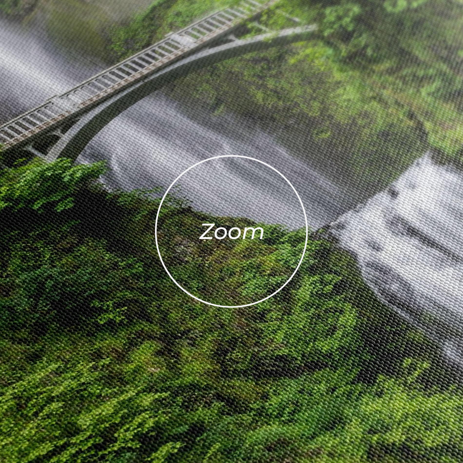 Tablou Canvas Green Leaves Bridge View mockup 3