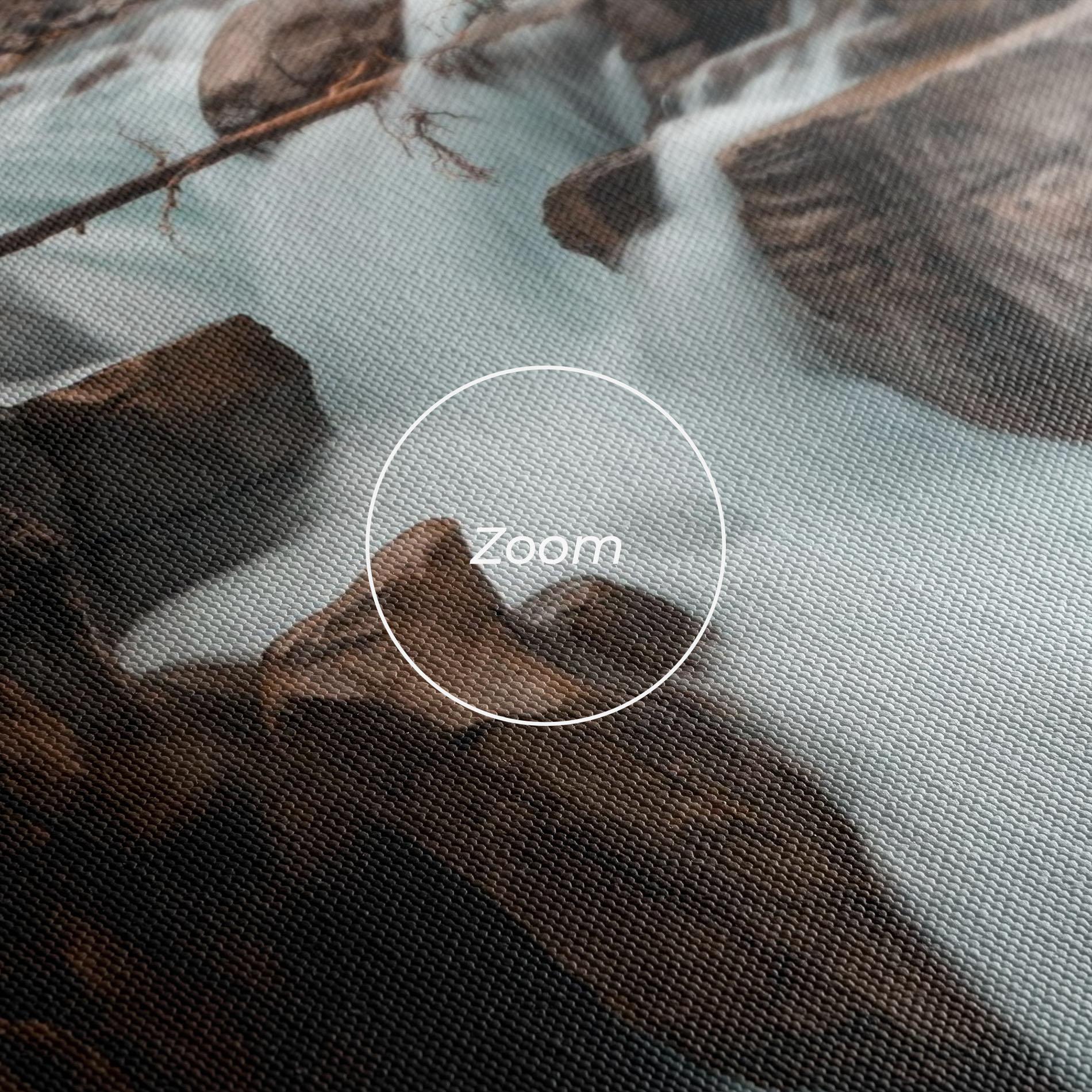 Tablou Canvas Orange Trees Waterfall mockup 3