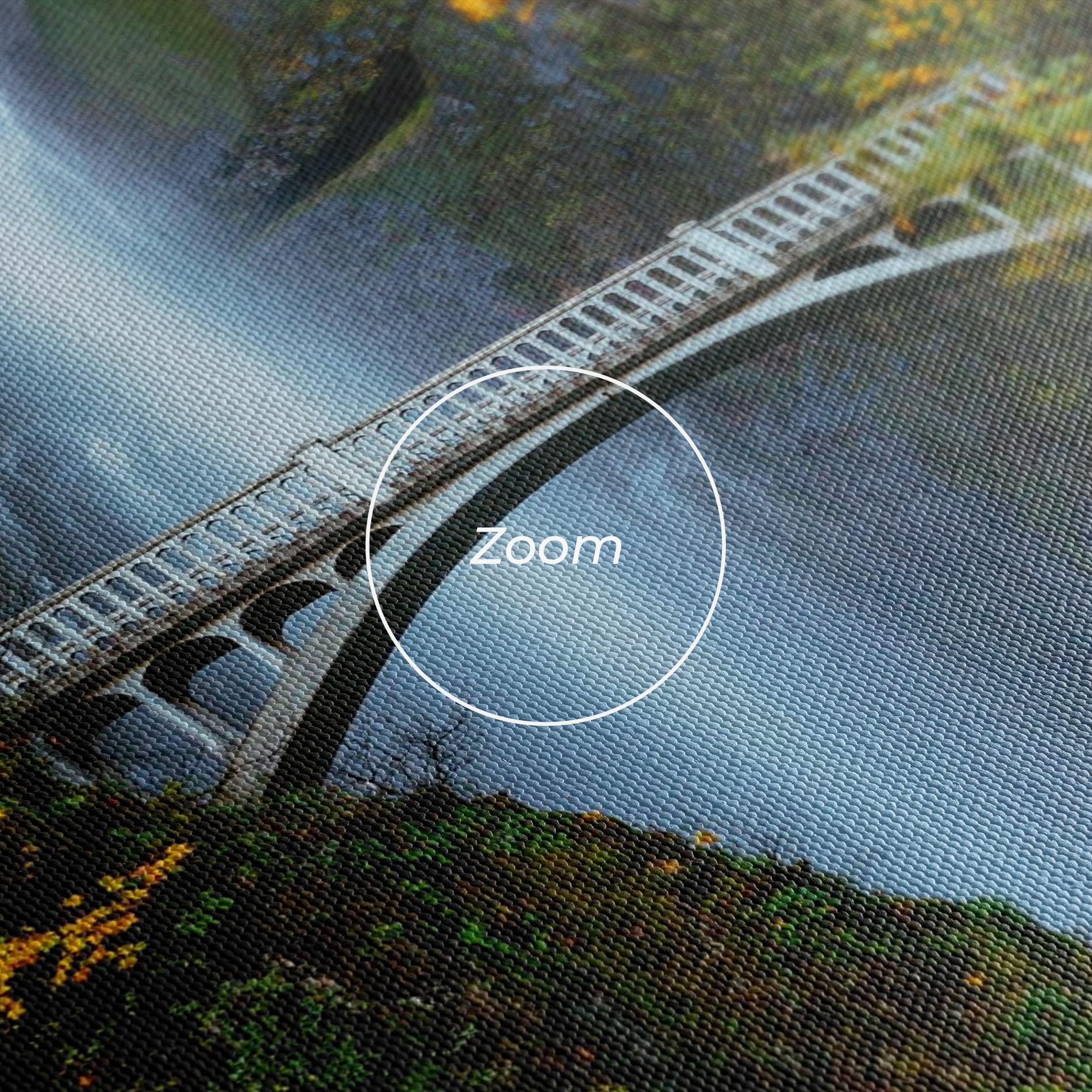 Tablou Canvas Yellow Leaves Bridge mockup 3