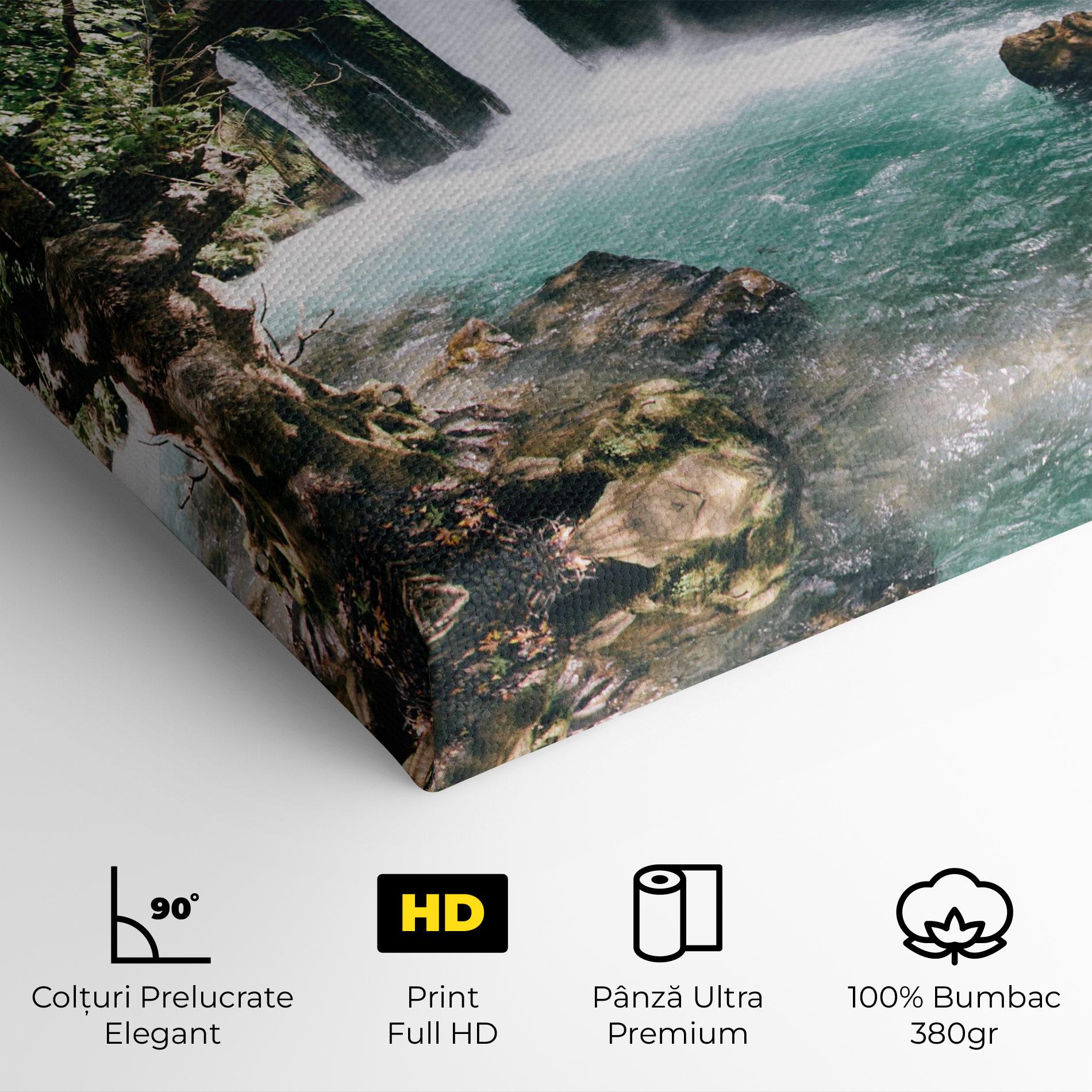 Tablou Canvas Beautiful Blue Waterfall mockup 4