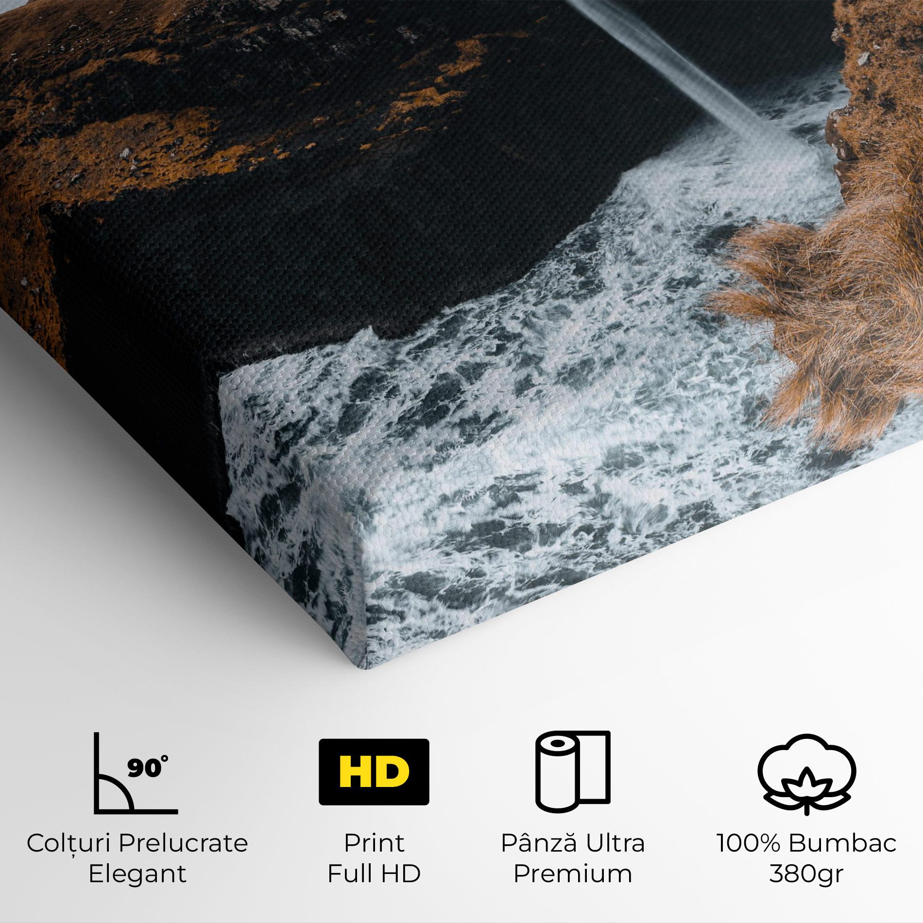 Tablou Canvas Black Houses Waterfall mockup 4
