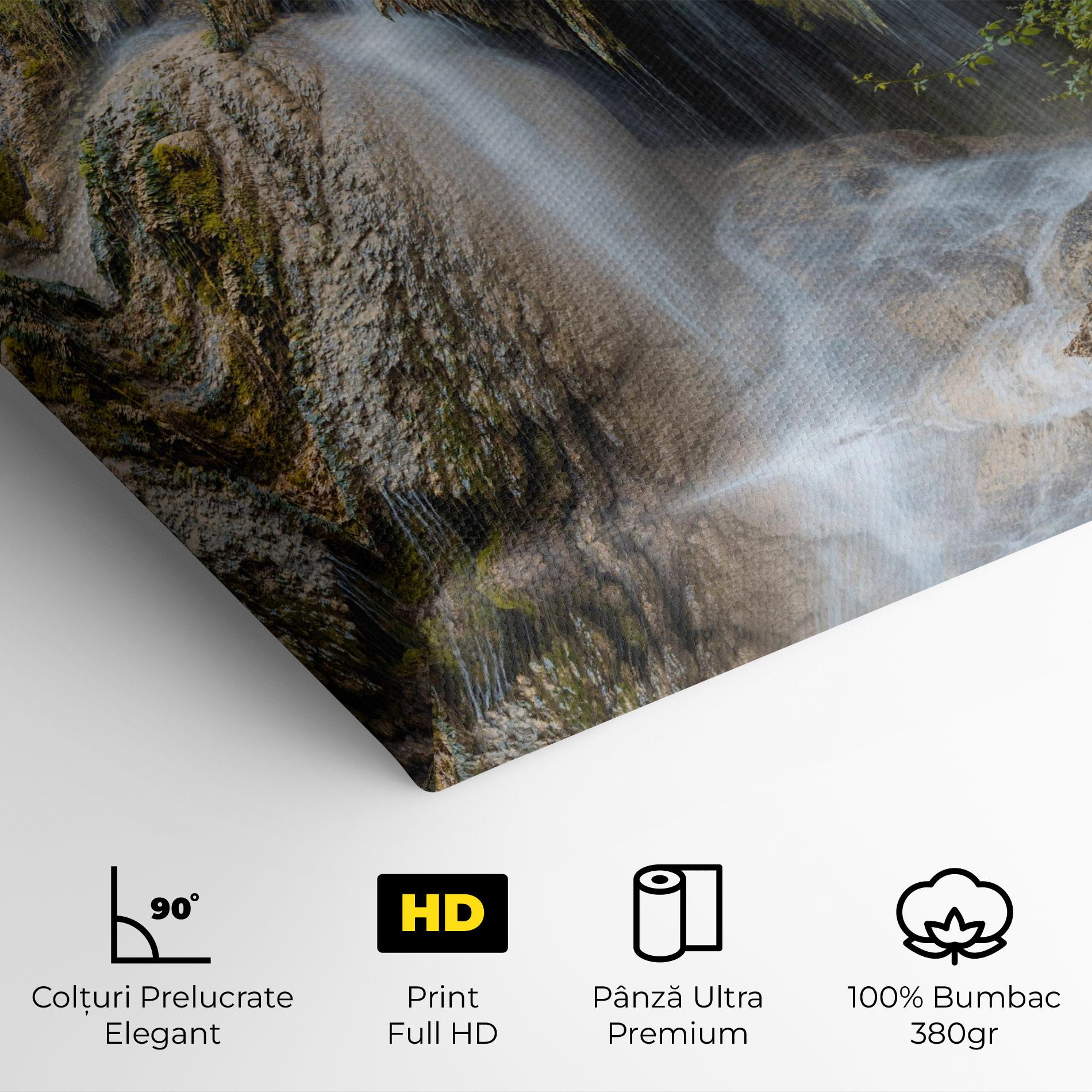 Tablou Canvas Forest Waterfall View mockup 4