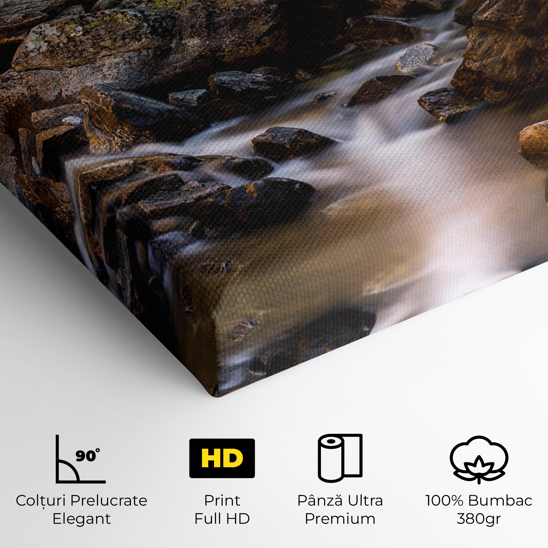 Tablou Canvas Nature Rocks Waterfall mockup 4