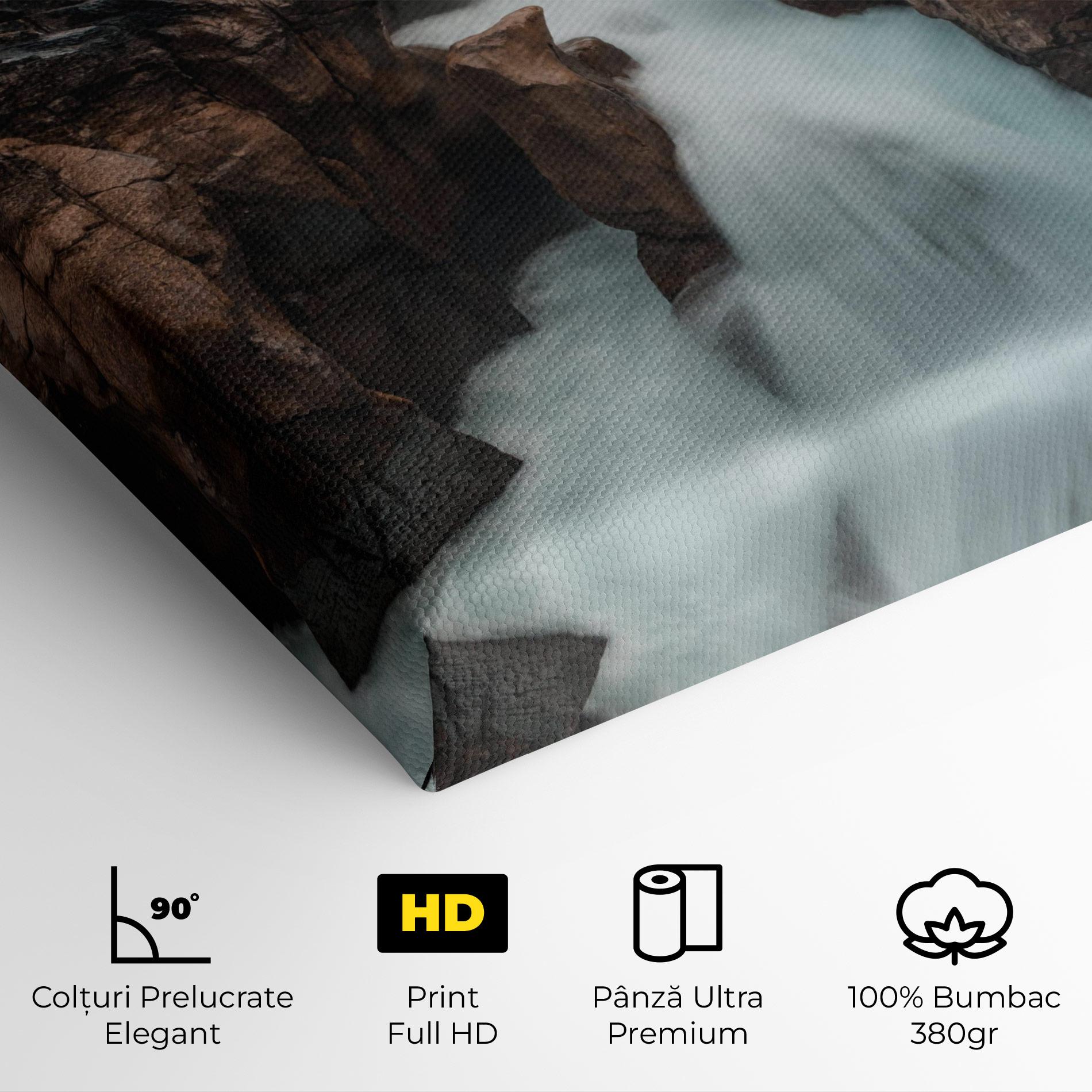 Tablou Canvas Orange Trees Waterfall mockup 4