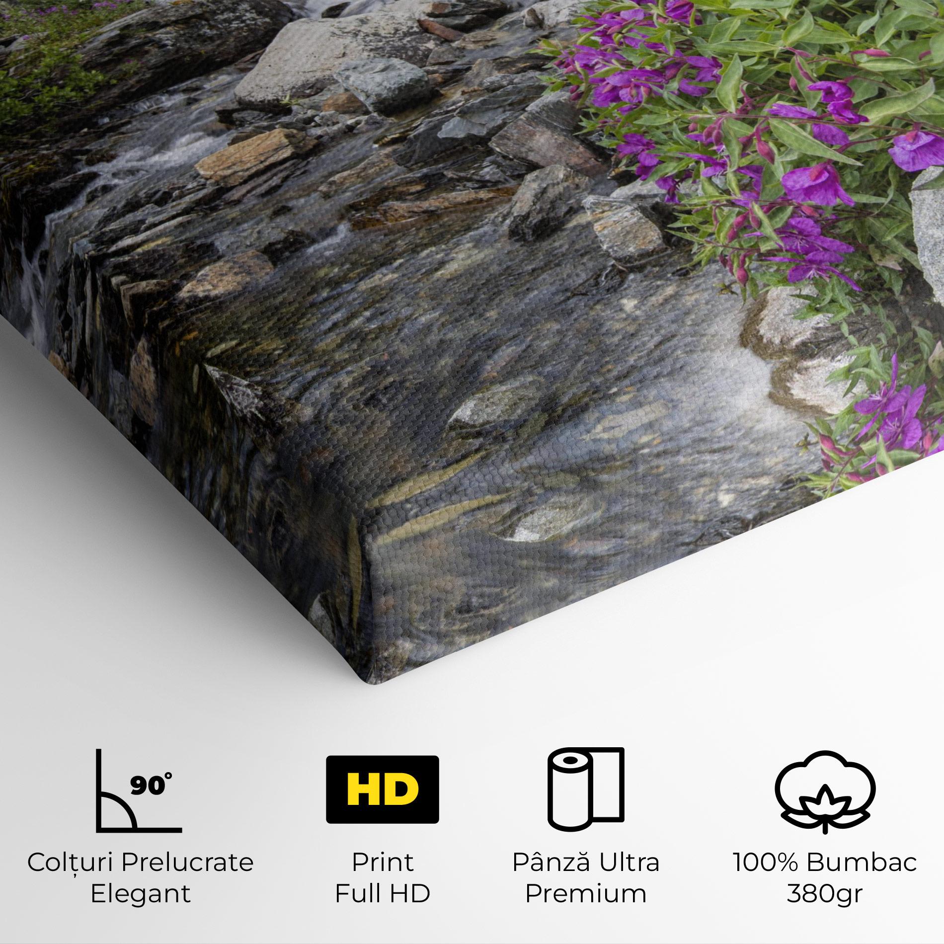 Tablou Canvas Purple Flowers Waterfall mockup 4