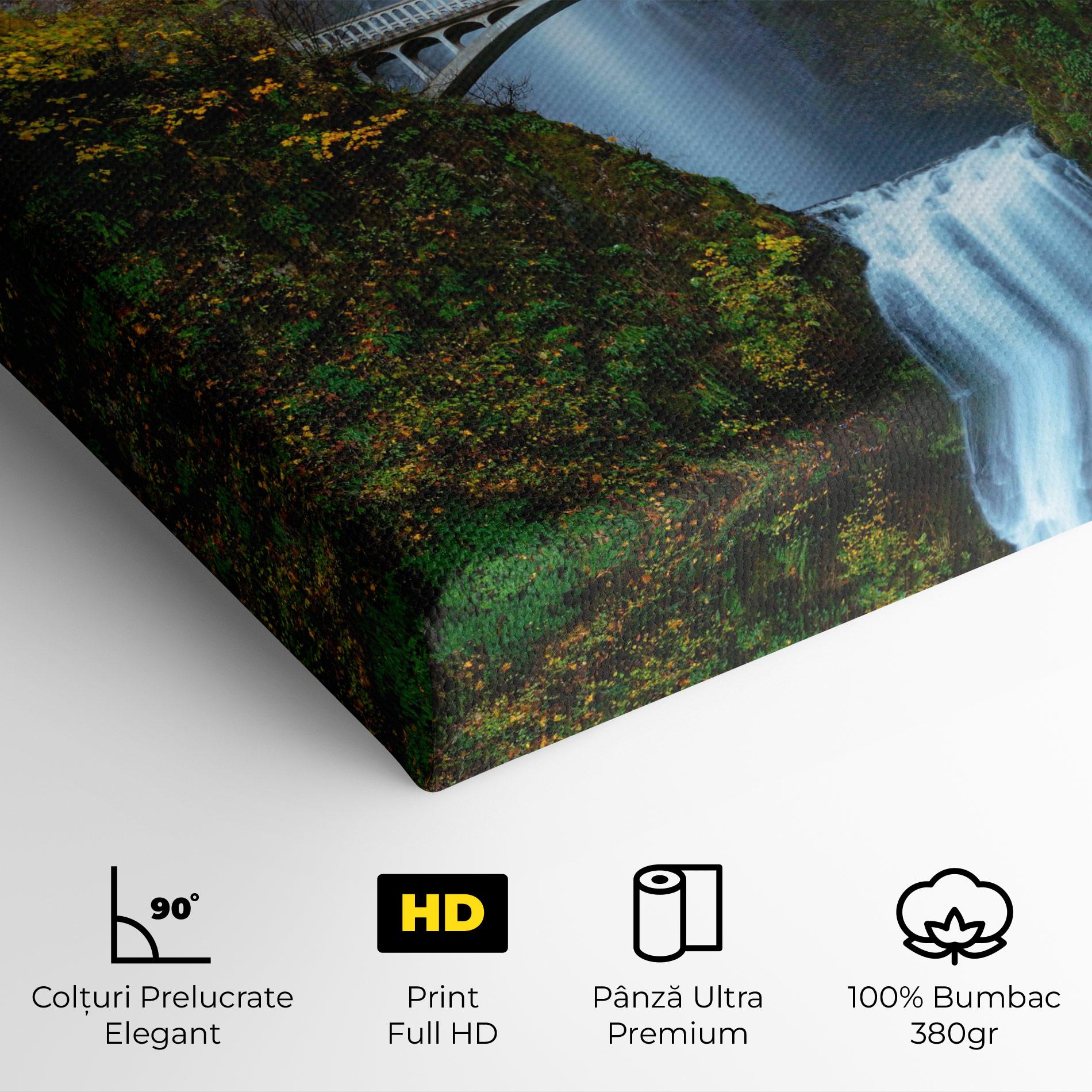Tablou Canvas Yellow Leaves Bridge mockup 4