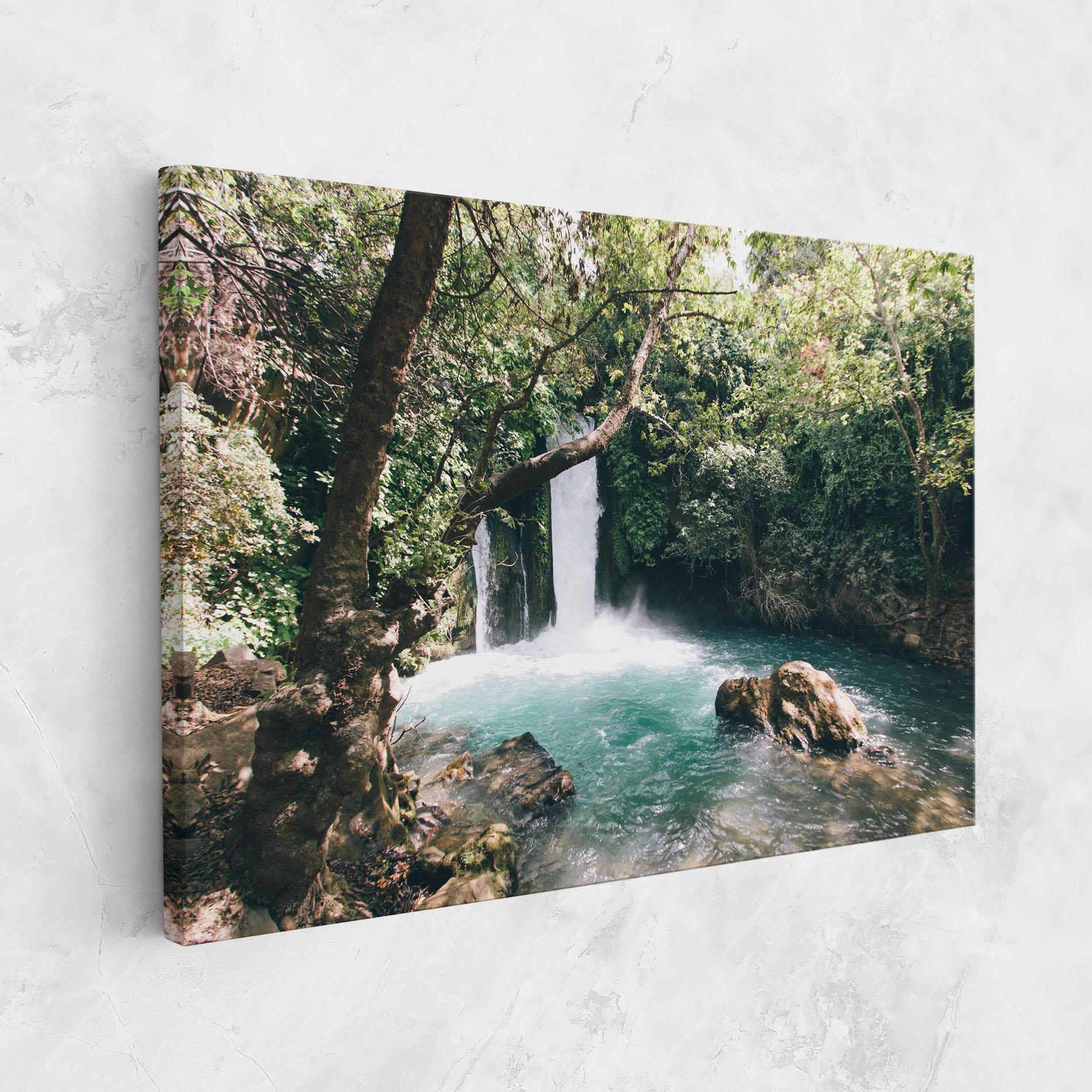 Tablou Canvas Beautiful Blue Waterfall mockup 1