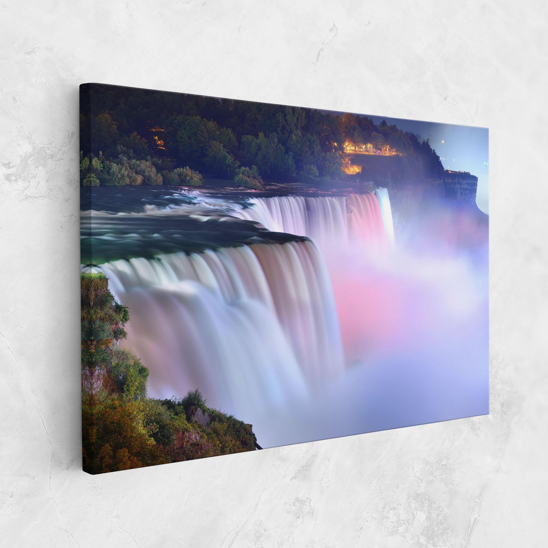 Tablou Canvas Dreamy Purple Waterfall mockup 1