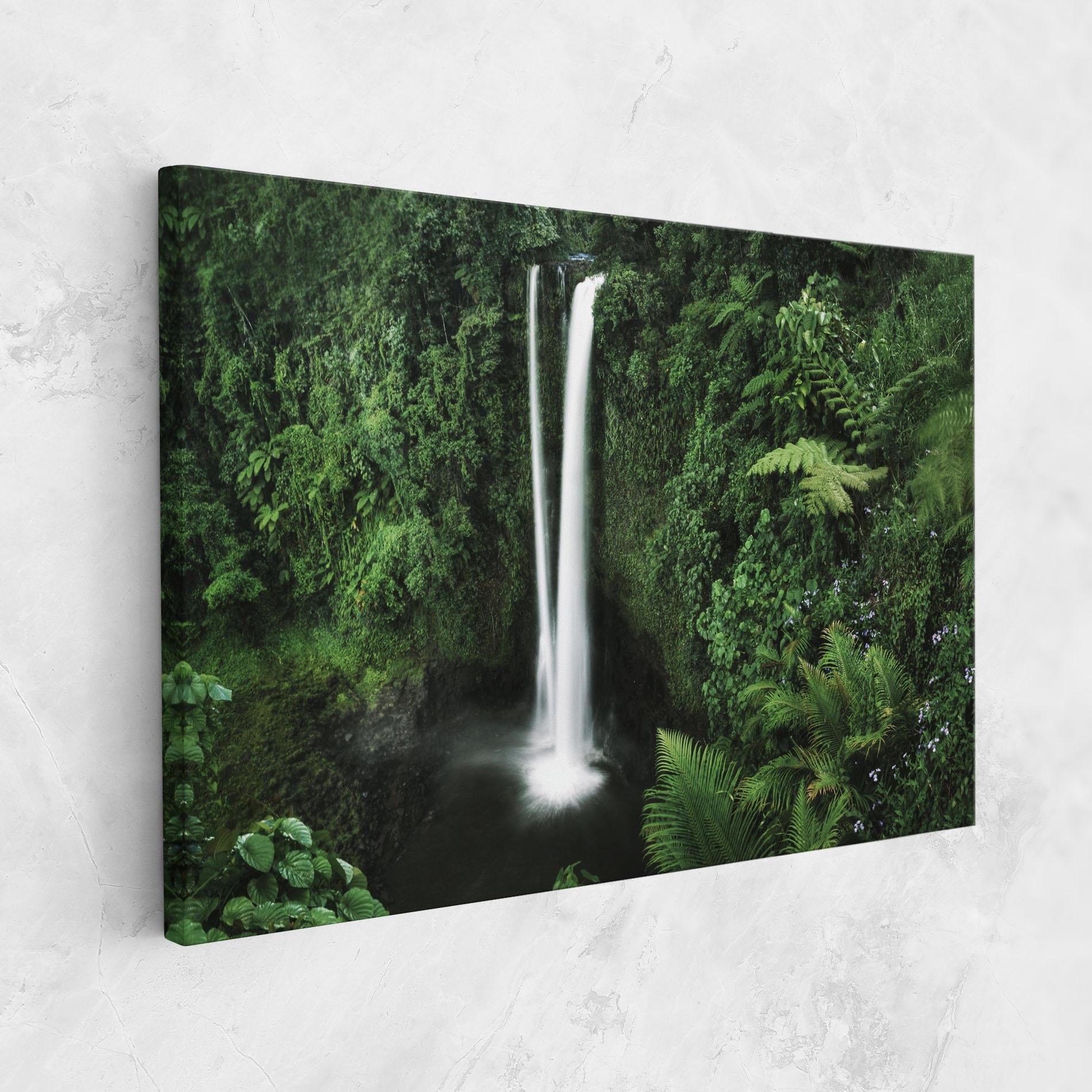 Tablou Canvas Green Nature Waterfall mockup 1