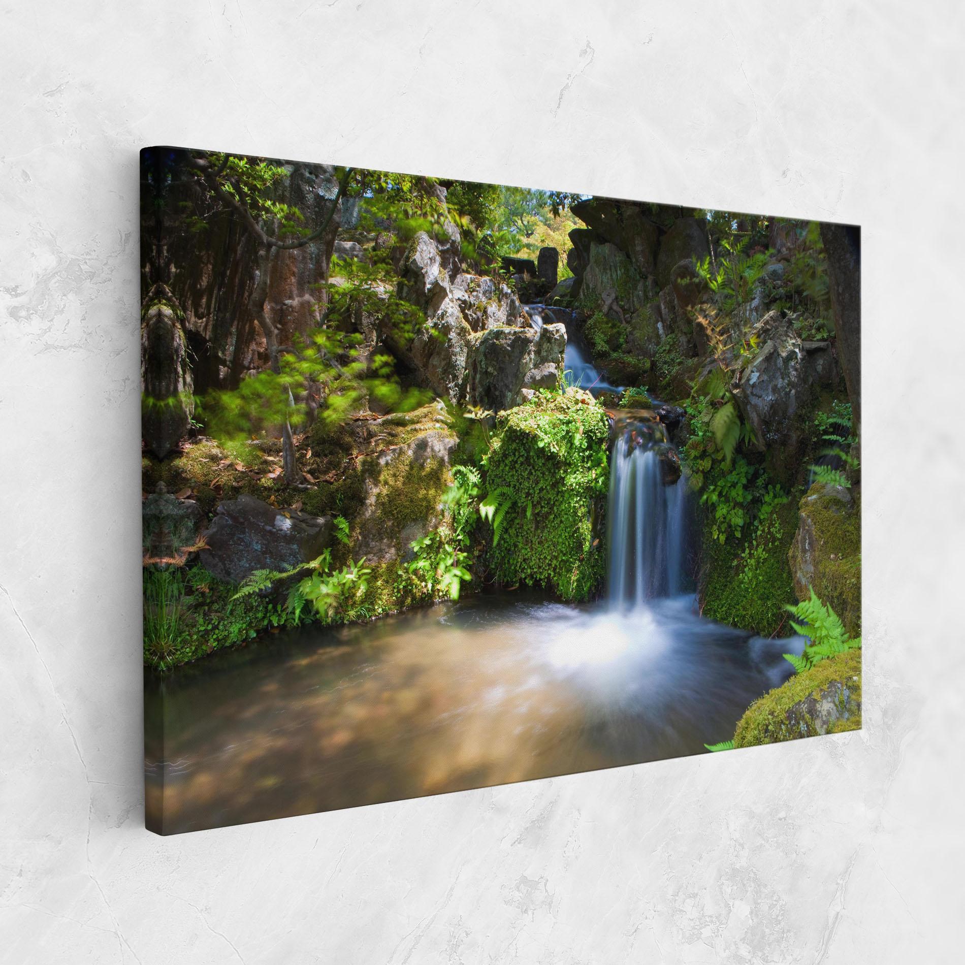 Tablou Canvas Jungle View Waterfall mockup 1