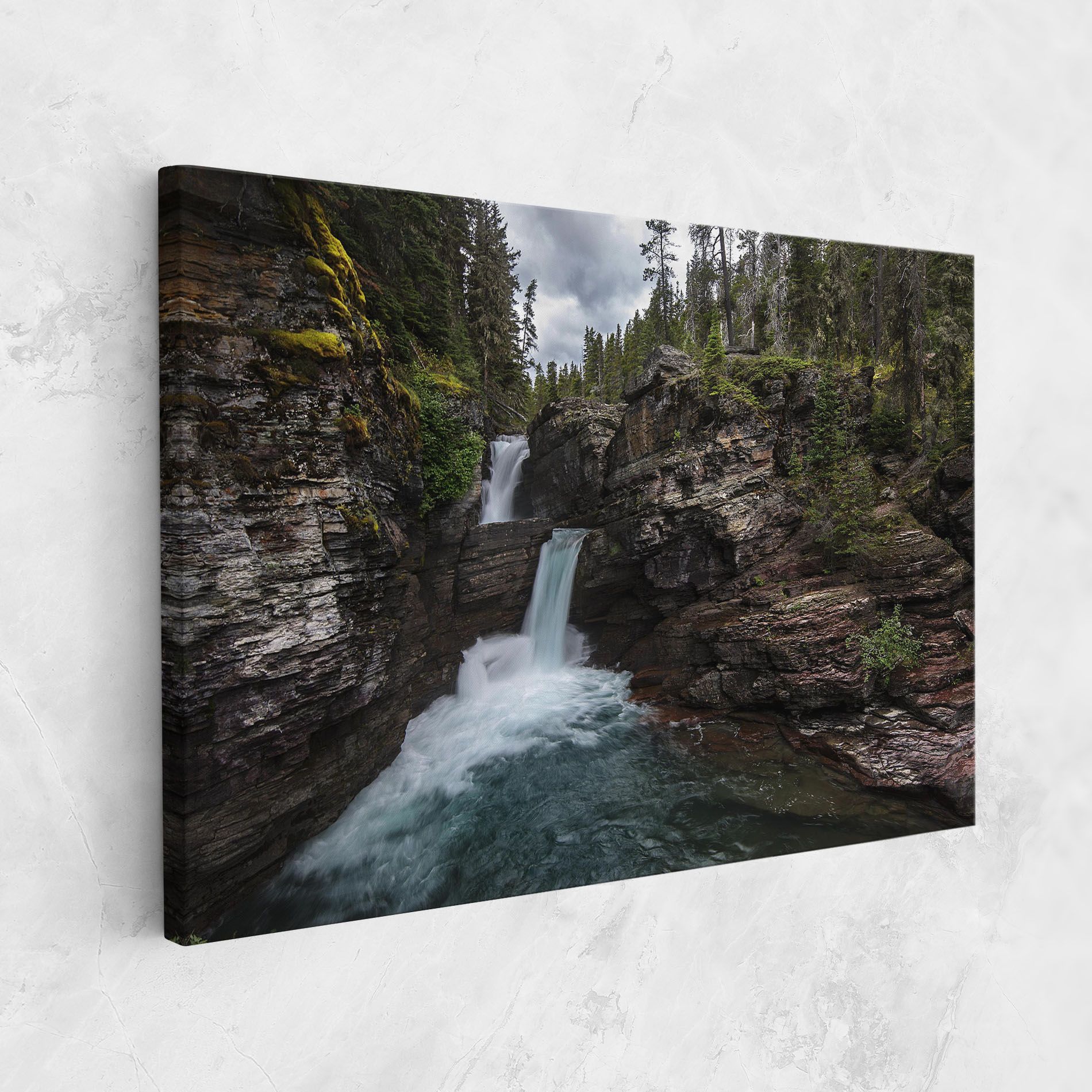 Majestic Forest Waterfall mockup 1
