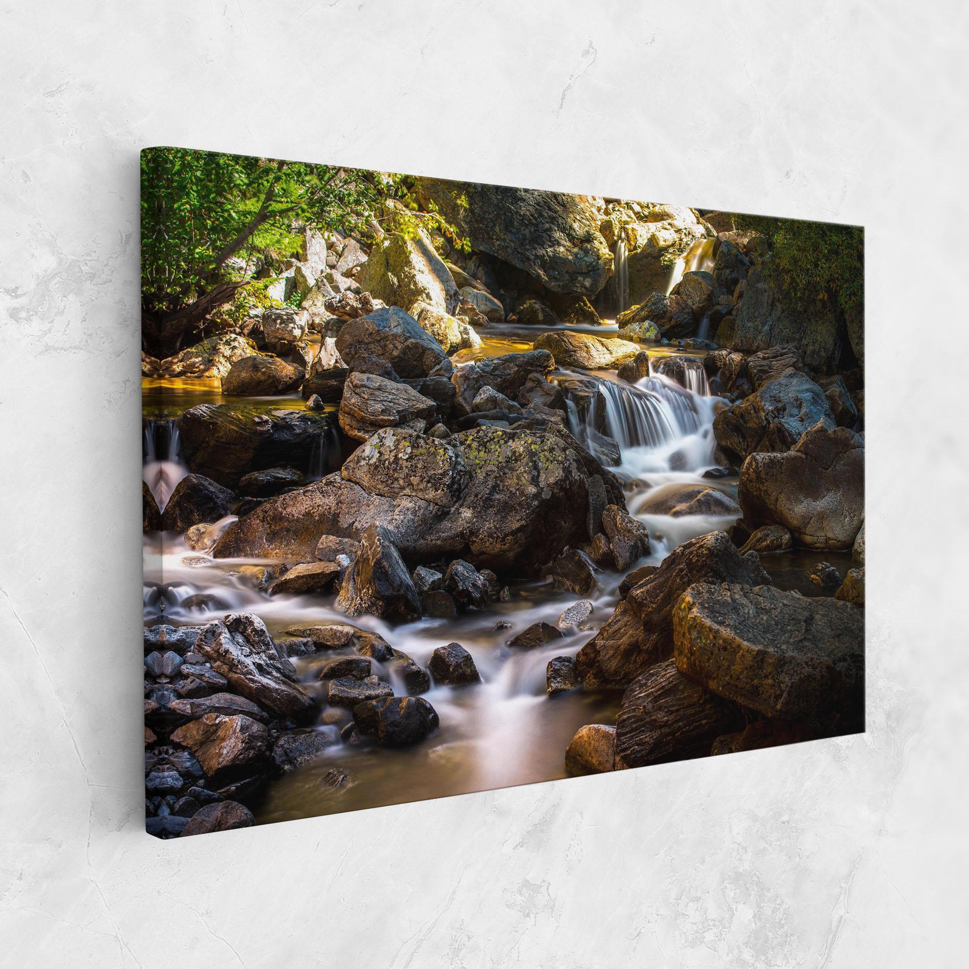 Tablou Canvas Nature Rocks Waterfall mockup 1