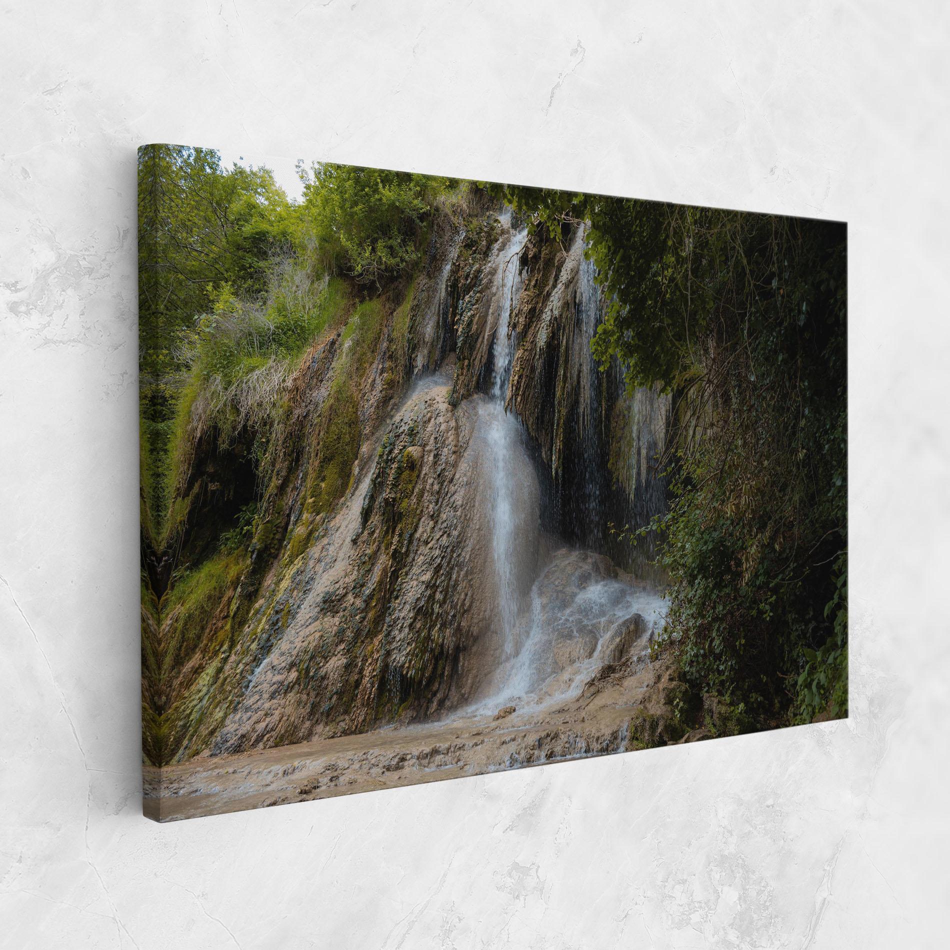 Tablou Canvas Pretty Waterfall Forest mockup 1