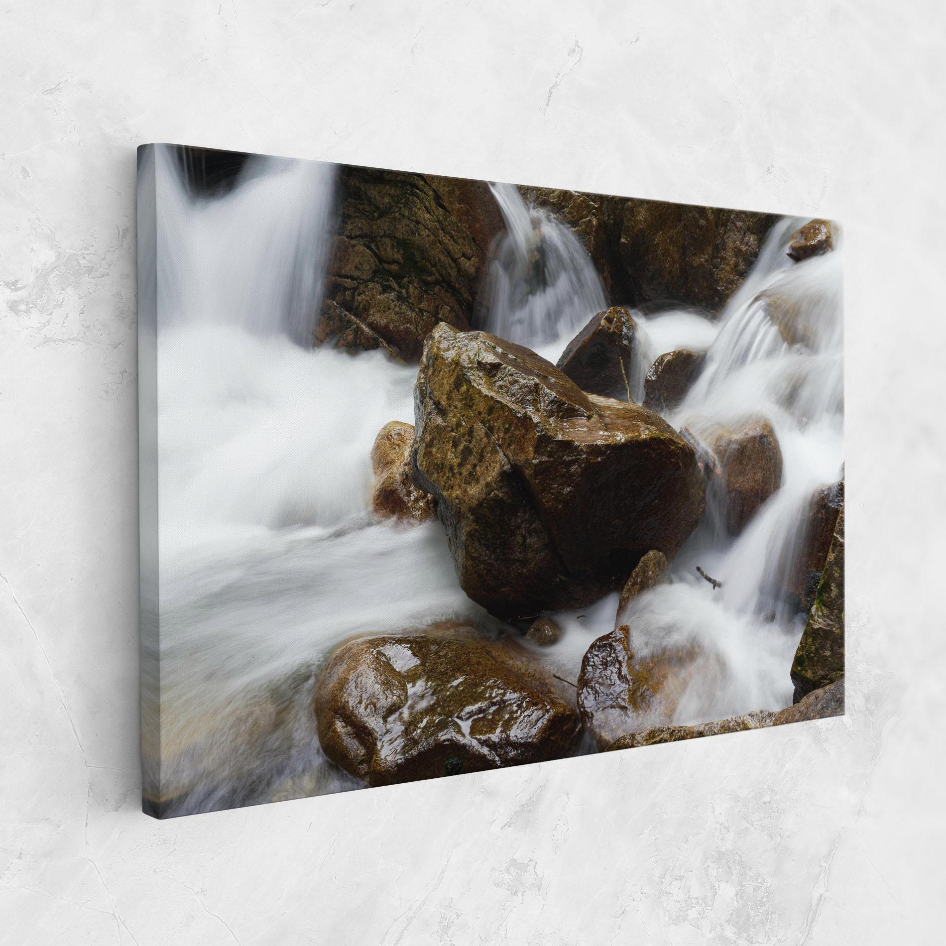 Tablou Canvas Shiny Rocks Waterfall mockup 1