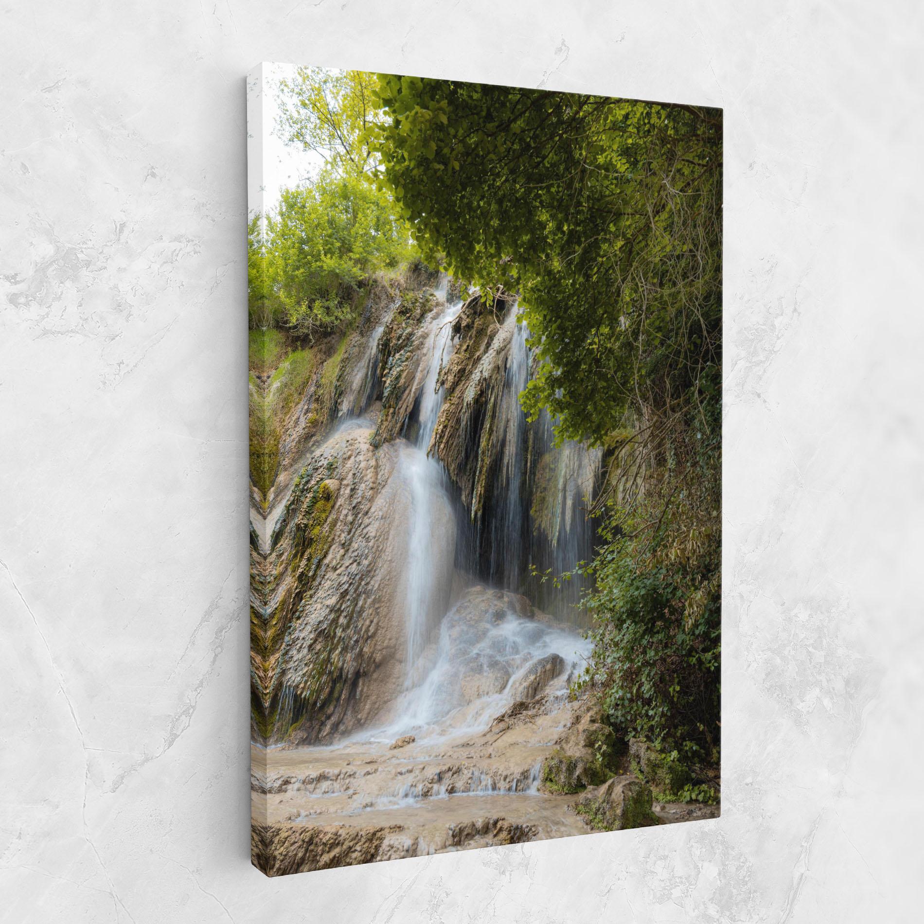 Tablou Canvas Forest Waterfall View mockup 1
