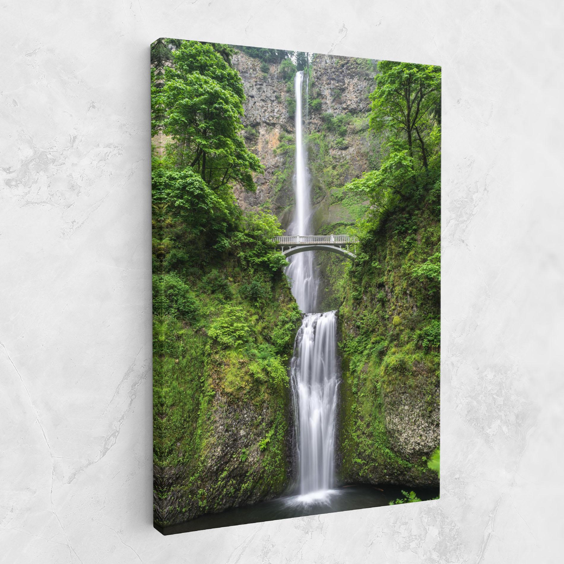 Tablou Canvas Green Leaves Bridge View mockup 1