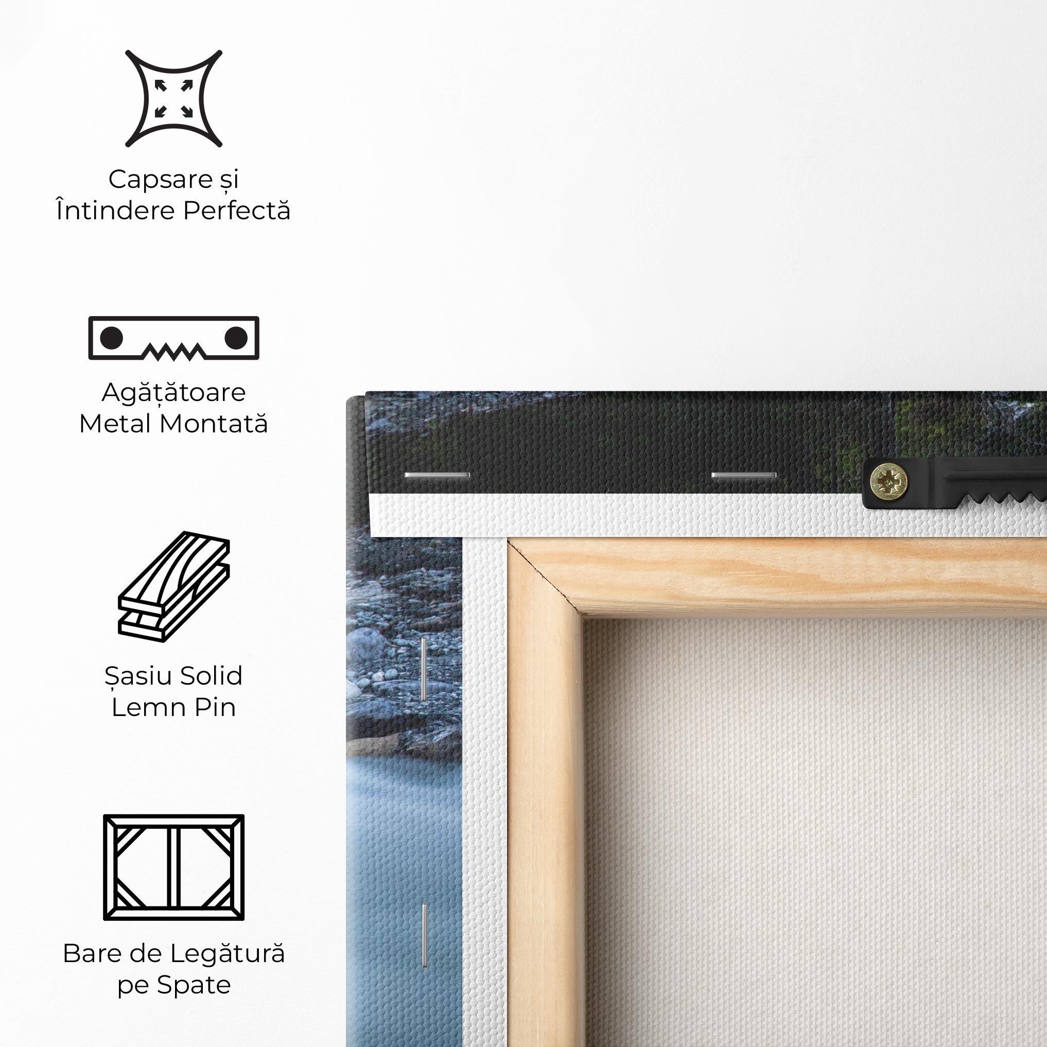 Tablou Canvas Grey Water Falling mockup 5