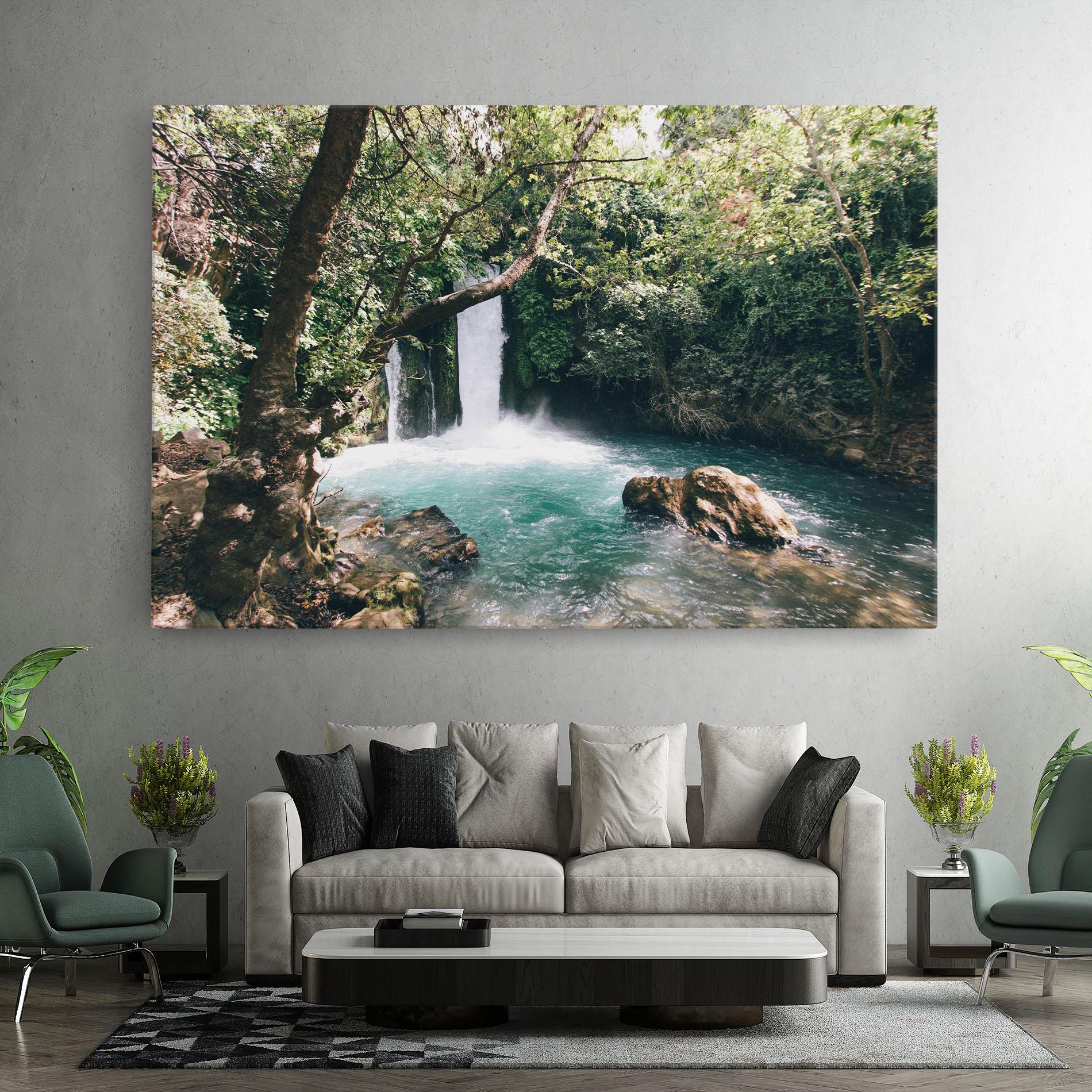 Tablou Canvas Beautiful Blue Waterfall mockup 7